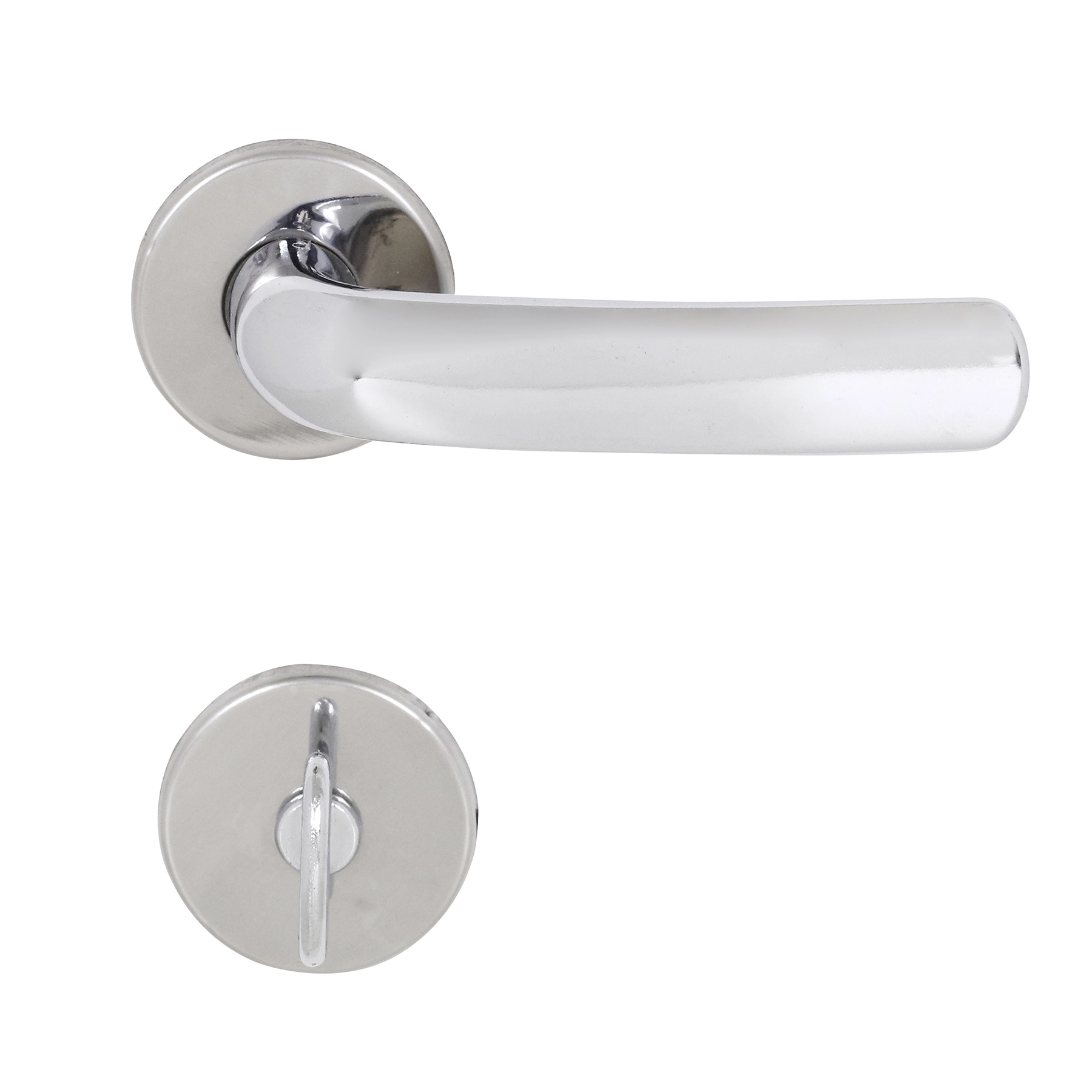 Fechadura para Porta do Banheiro Arouca Idea Cromado 40mm Aço Inox Chave Simples