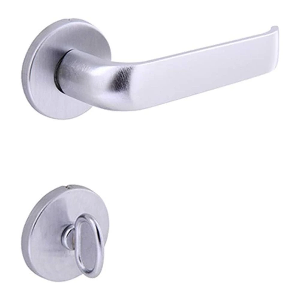 Fechadura Victória Banheiro Roseta Redonda Escovada 45mm 508449/6050/45 Arouca
