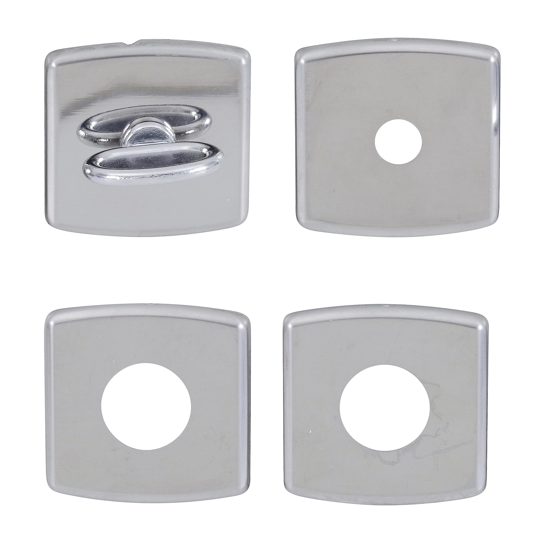 Roseta para Porta Banheiro Aço Inox Cromado Prata 81 Arouca