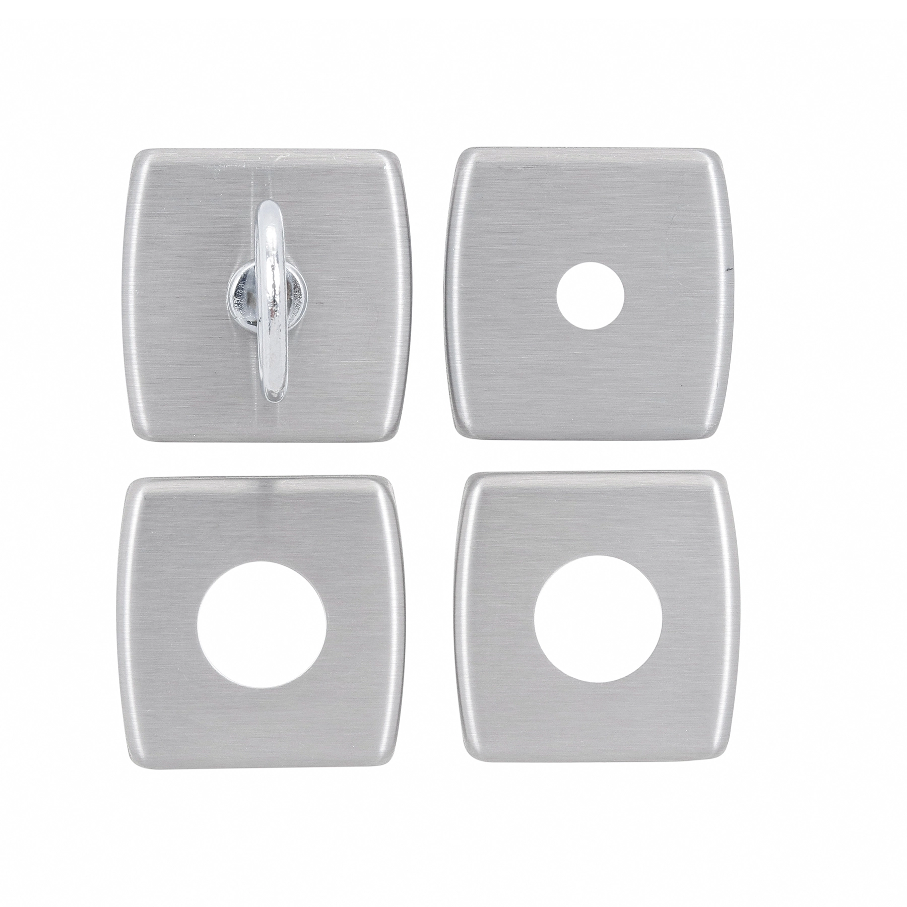 Roseta para Banheiro Aço Inox Cromado Acetinado Prata 81 Arouca