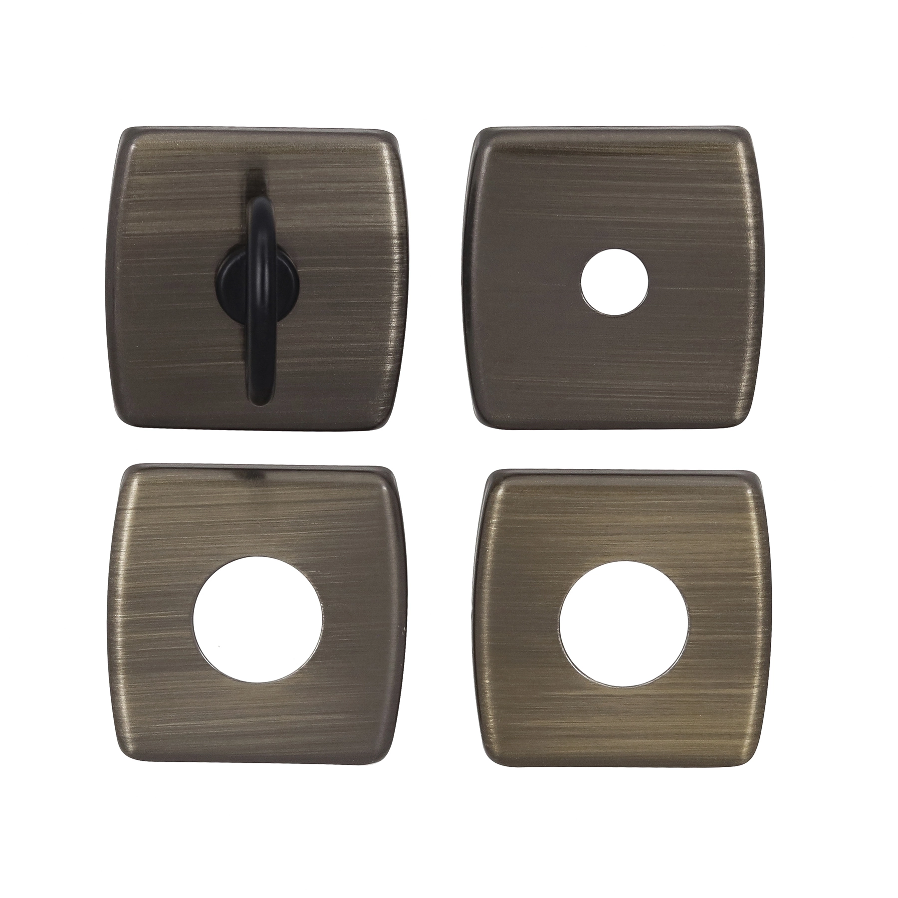 Roseta para Porta Banheiro Aço Inox Oxidado Dourado 81 Arouca