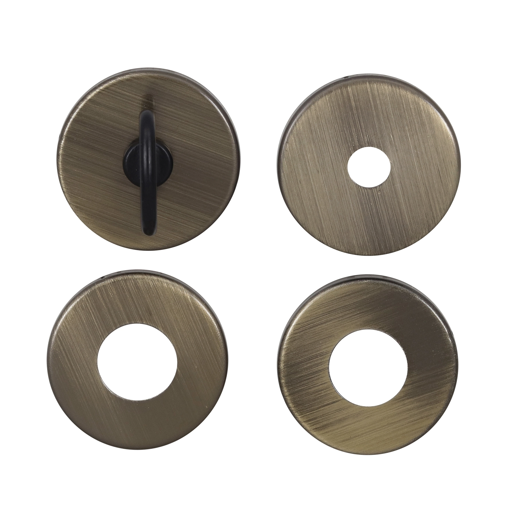 Roseta para Porta Banheiro Aço Inox Oxidado Dourado 84 Arouca