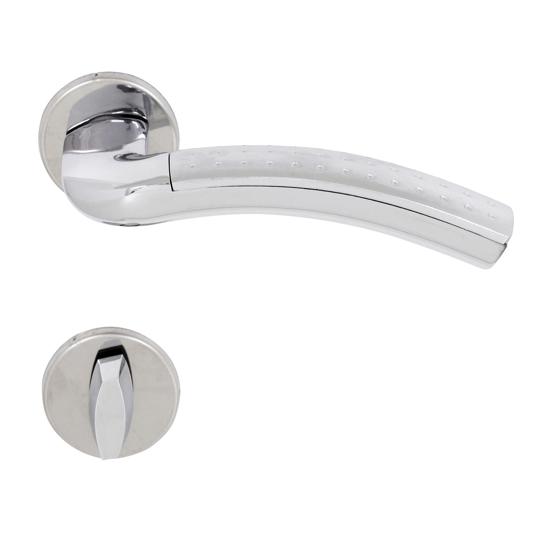 Fechadura Arouca para Porta do Banheiro Acetinado 55mm Chave Simples Hebe