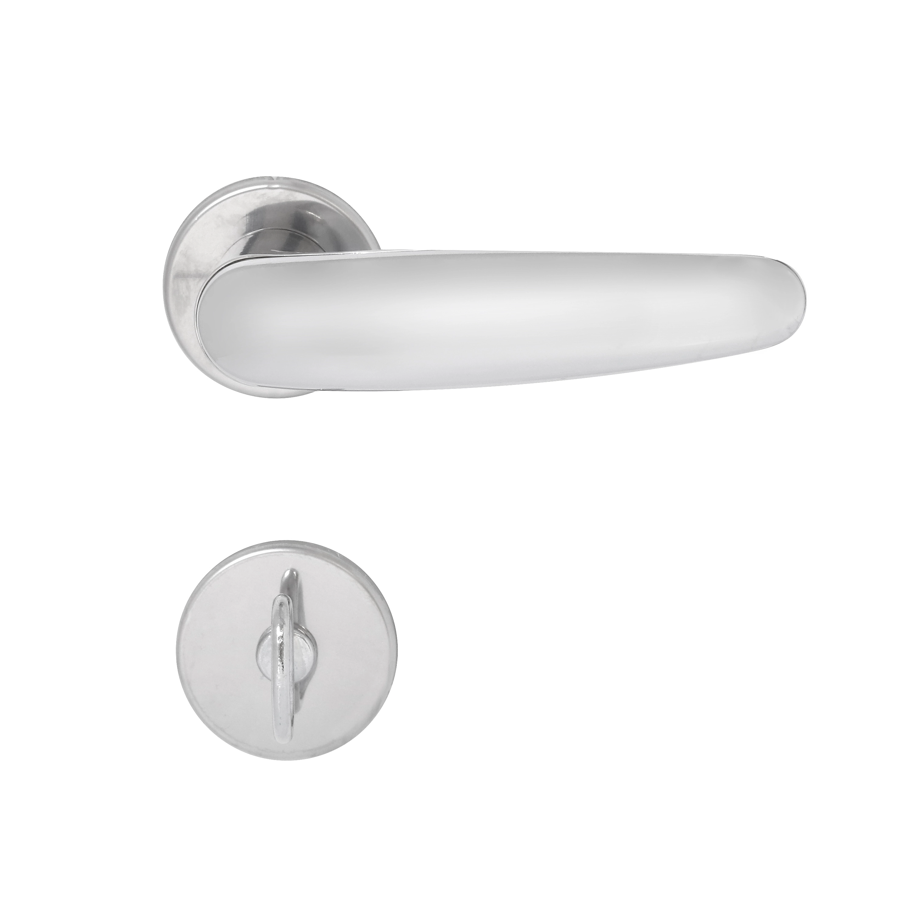 Fechadura Arouca para Porta do Banheiro Cromado 40mm Chave Simples Polo Z