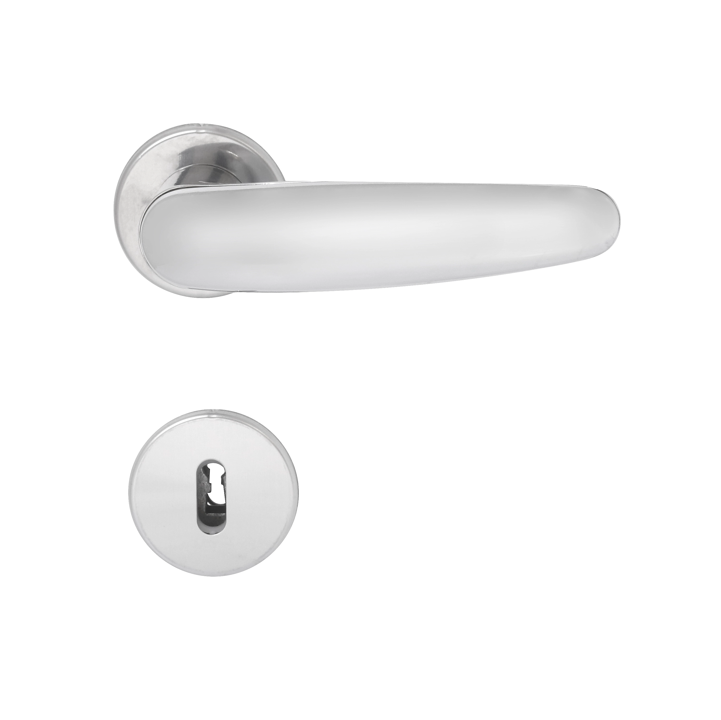 Fechadura Arouca para Porta Interna Cromado 40mm Chave Simples Polo Z