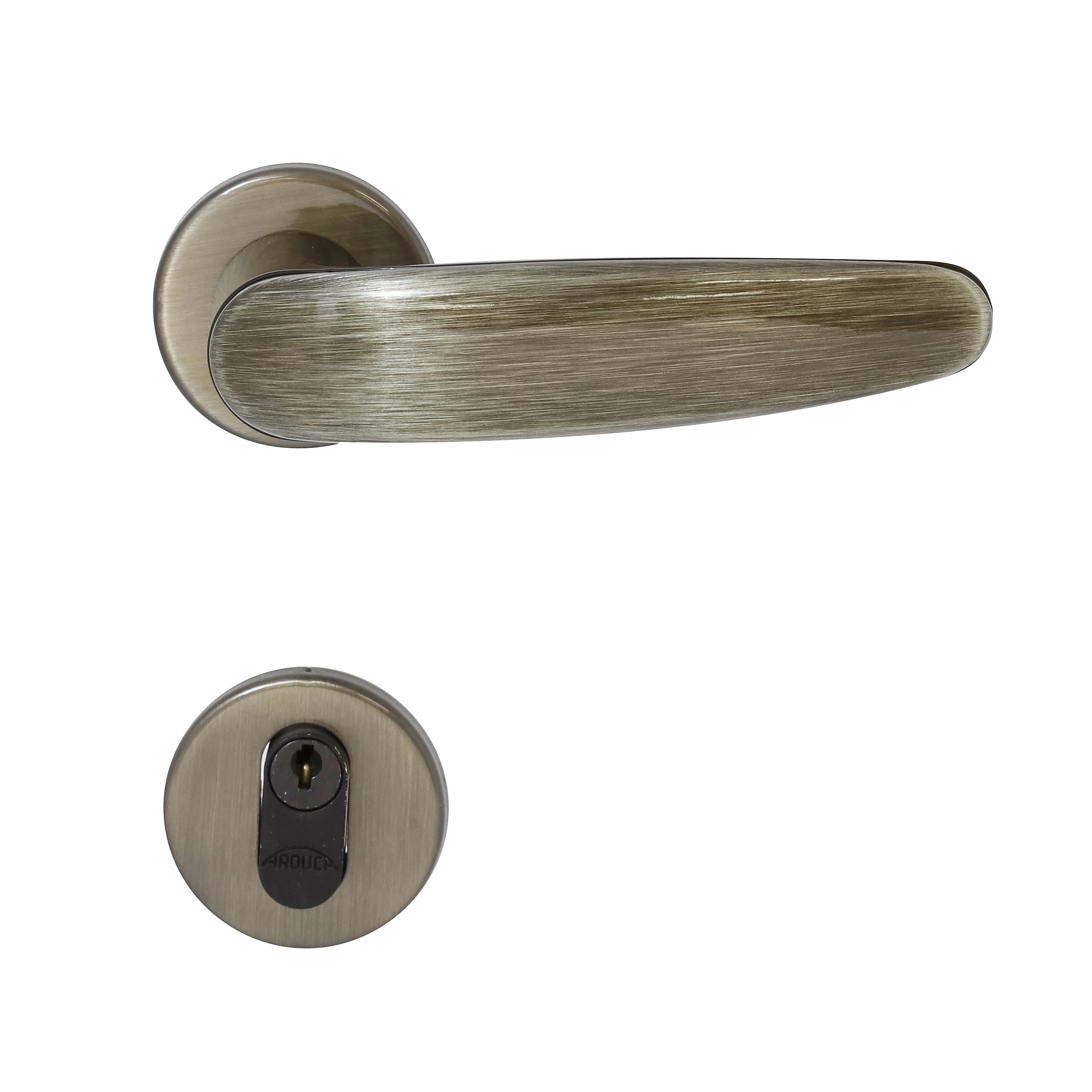 Fechadura Arouca para Porta de Entrada Antique 40mm Chave Simples Polo Z