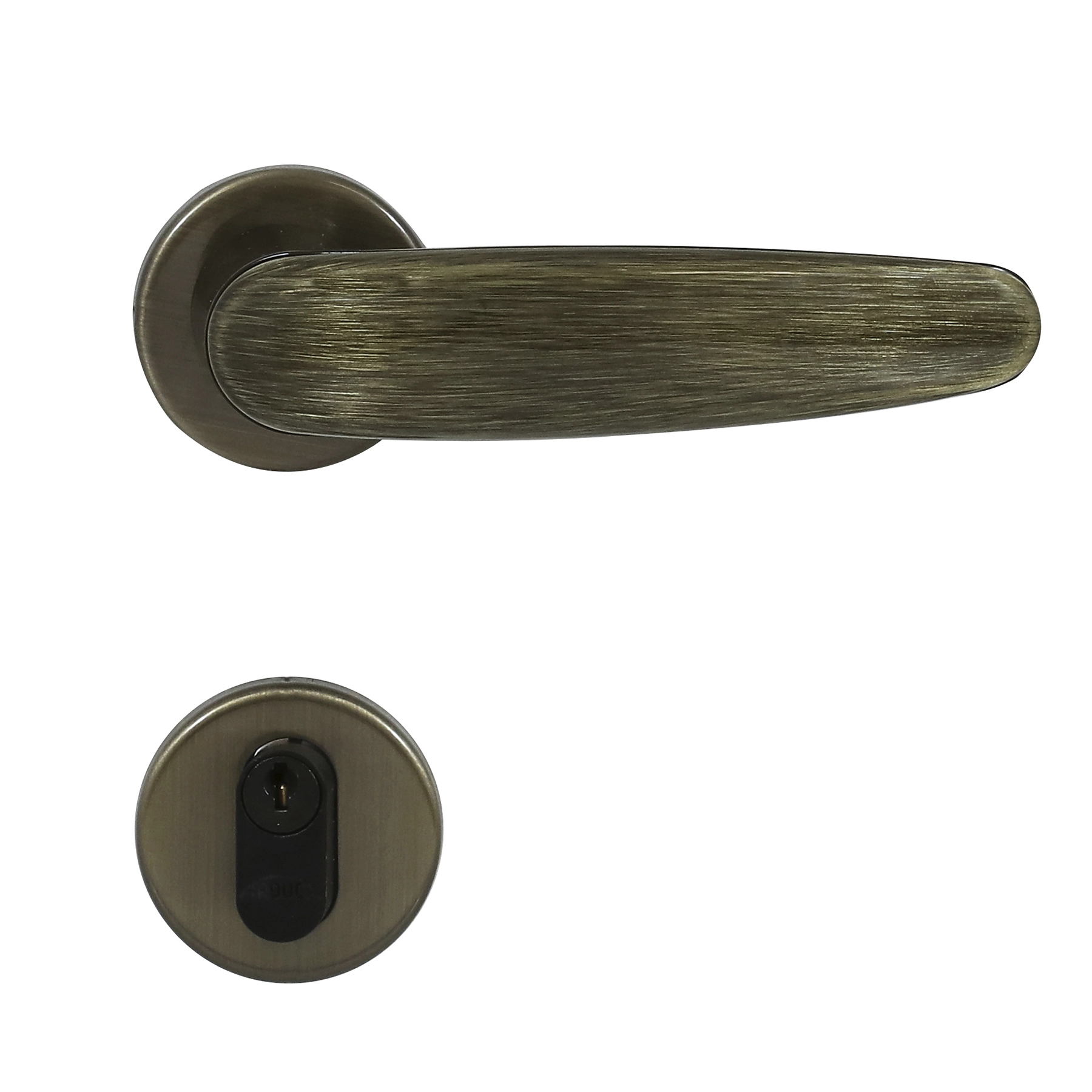 Fechadura para Porta de Entrada Arouca Polo Z Antique (Oxidado) 55mm Aço Inox Chave Simples