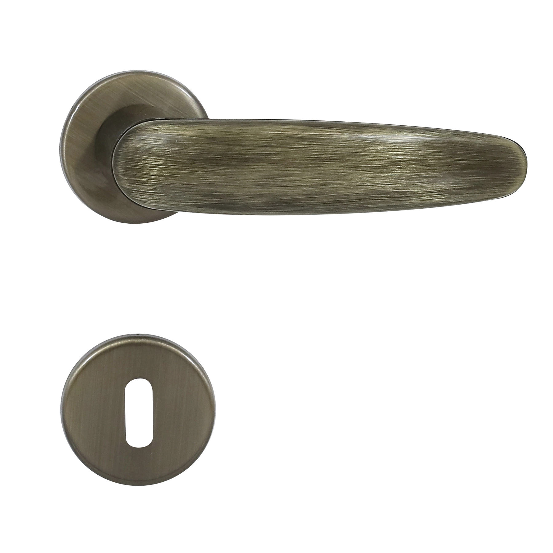 Fechadura para Porta Interna Arouca Polo Z Antique (Oxidado) 55mm Aço Inox Chave Simples
