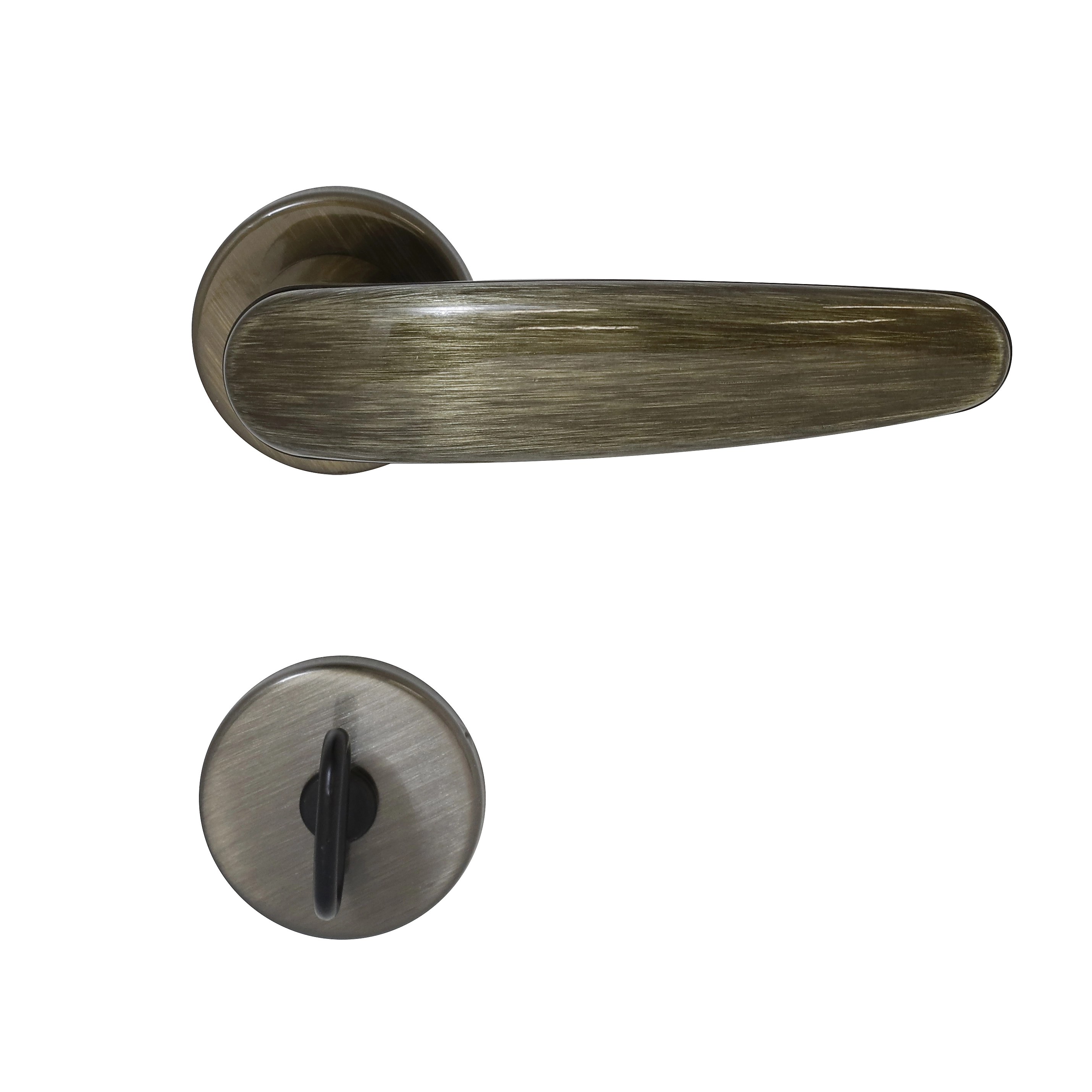 Fechadura para Porta do Banheiro Arouca Polo Z Antique (Oxidado) 55mm Aço Inox Chave Simples