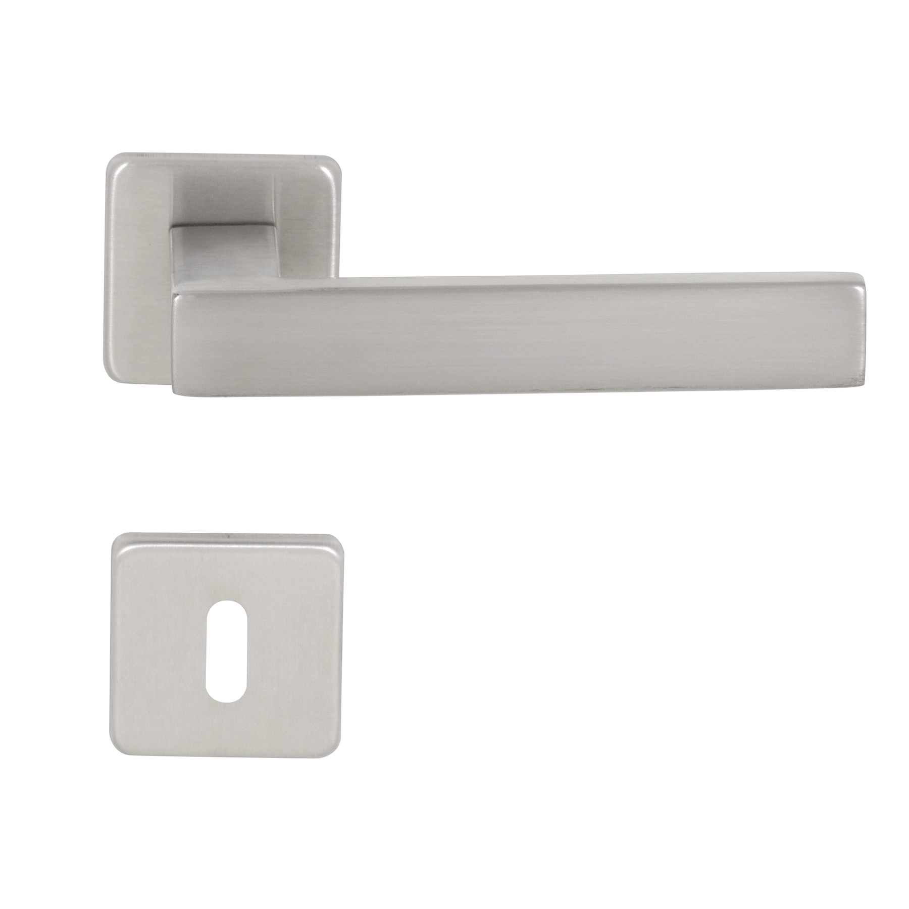 Fechadura Arouca para Porta Interna Escovado 55mm Chave Simples Quadra I