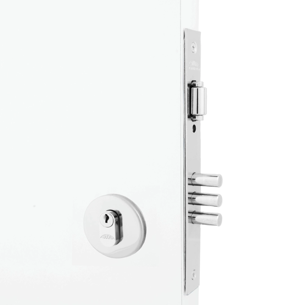 Fechadura Alta Segurança para Porta Pivotante Cromado 55mm Comum 4310Tr Arouca