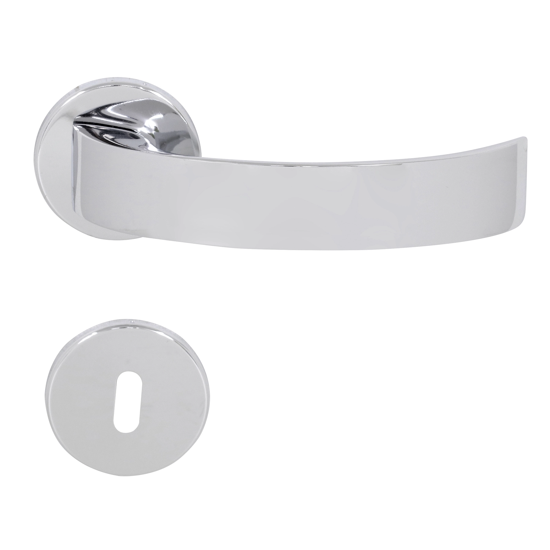 Fechadura Arouca para Porta Interna Cromado 55mm Chave Simples Arc