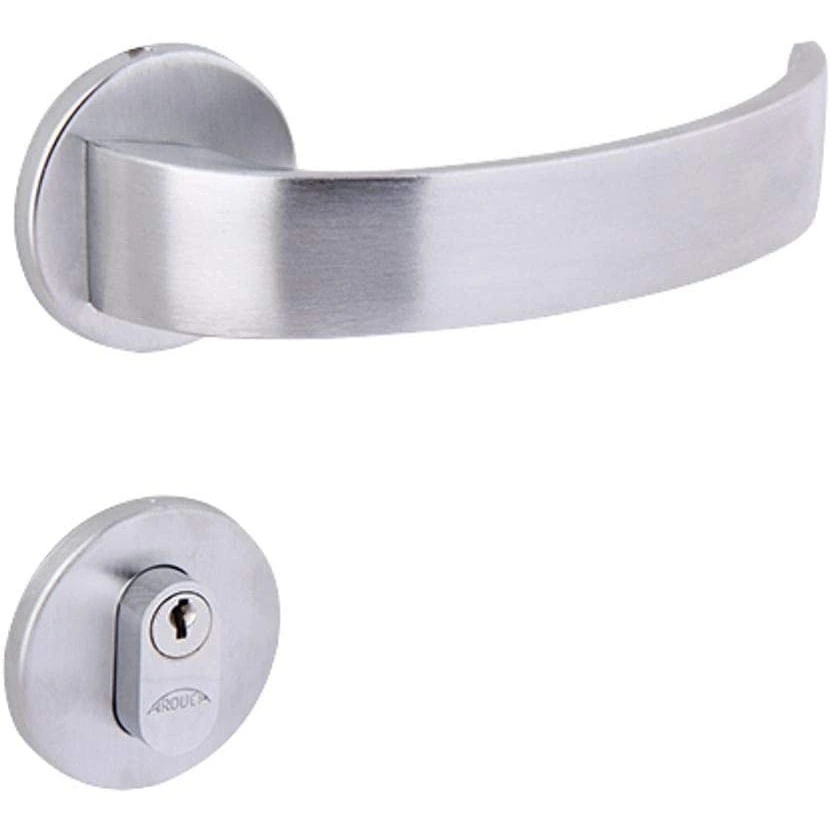Fechadura Externa Arouca Modelo Arc 1086546/55 - Zce - Cromado Escovado