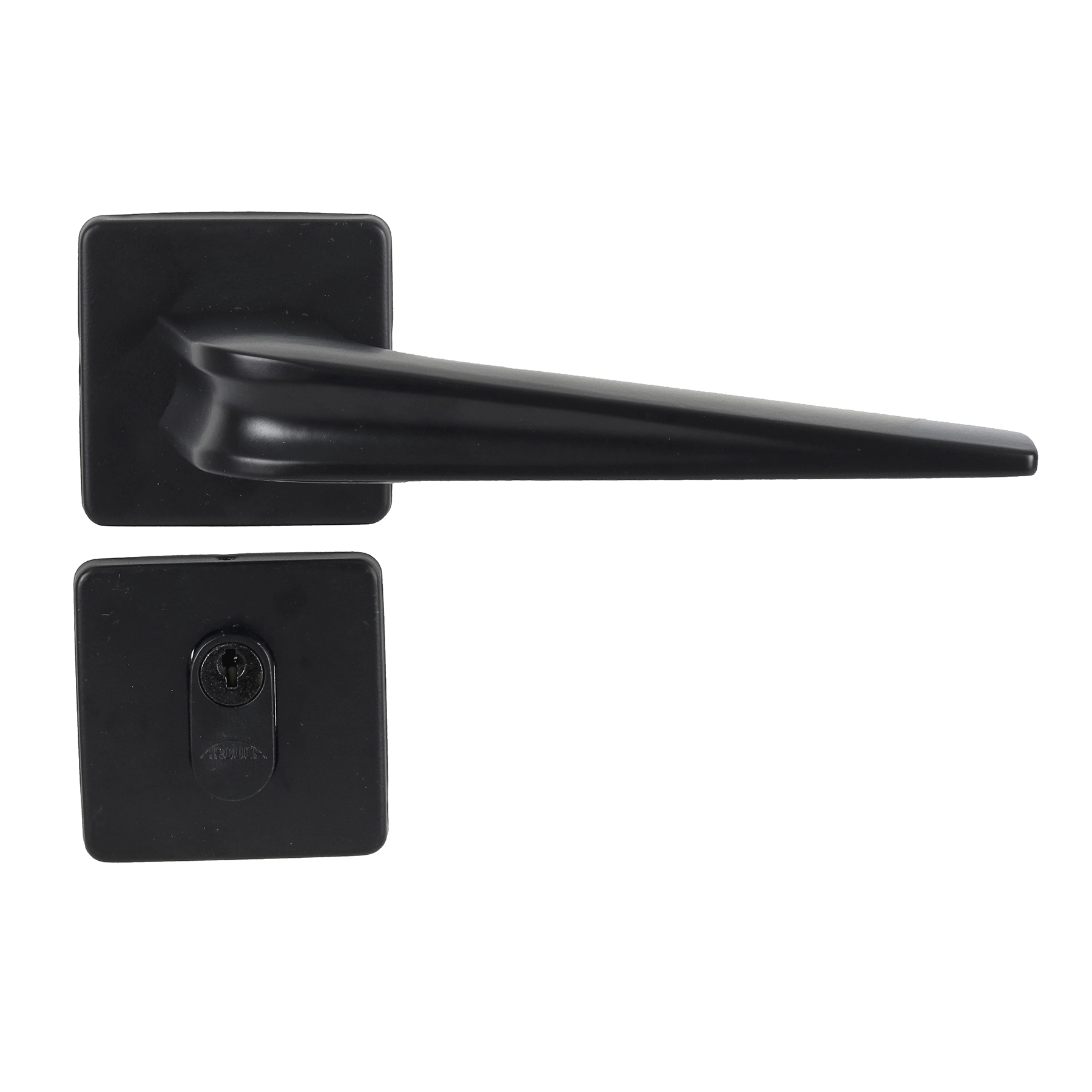 Fechadura Arouca para Porta de Entrada Preto 55mm Chave Simples Chevron
