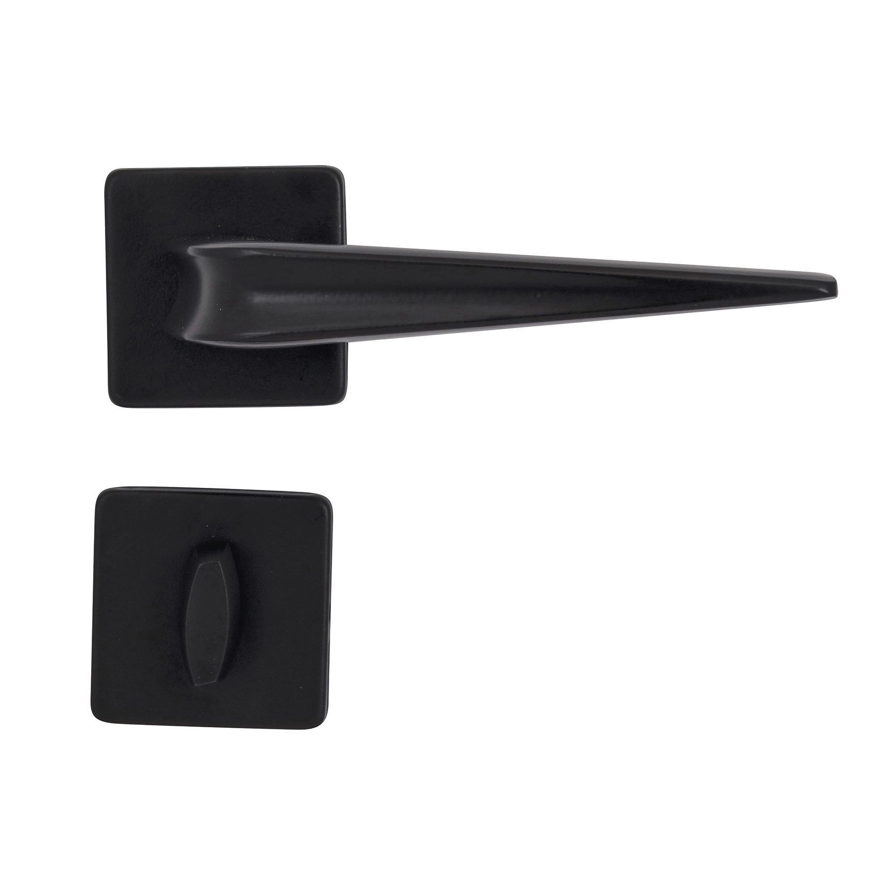 Fechadura Arouca para Porta do Banheiro Preto 55mm Chave Simples Chevron