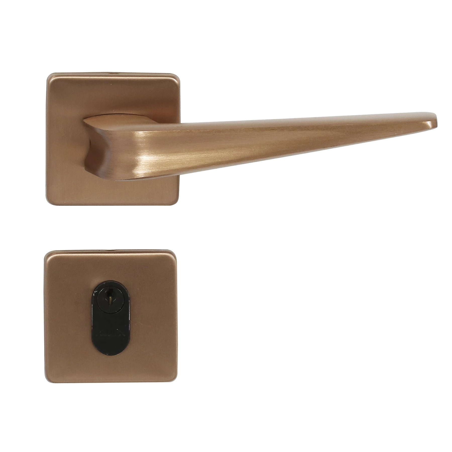 Fechadura Arouca para Porta de Entrada Escovado 55mm Chave Simples Chevron