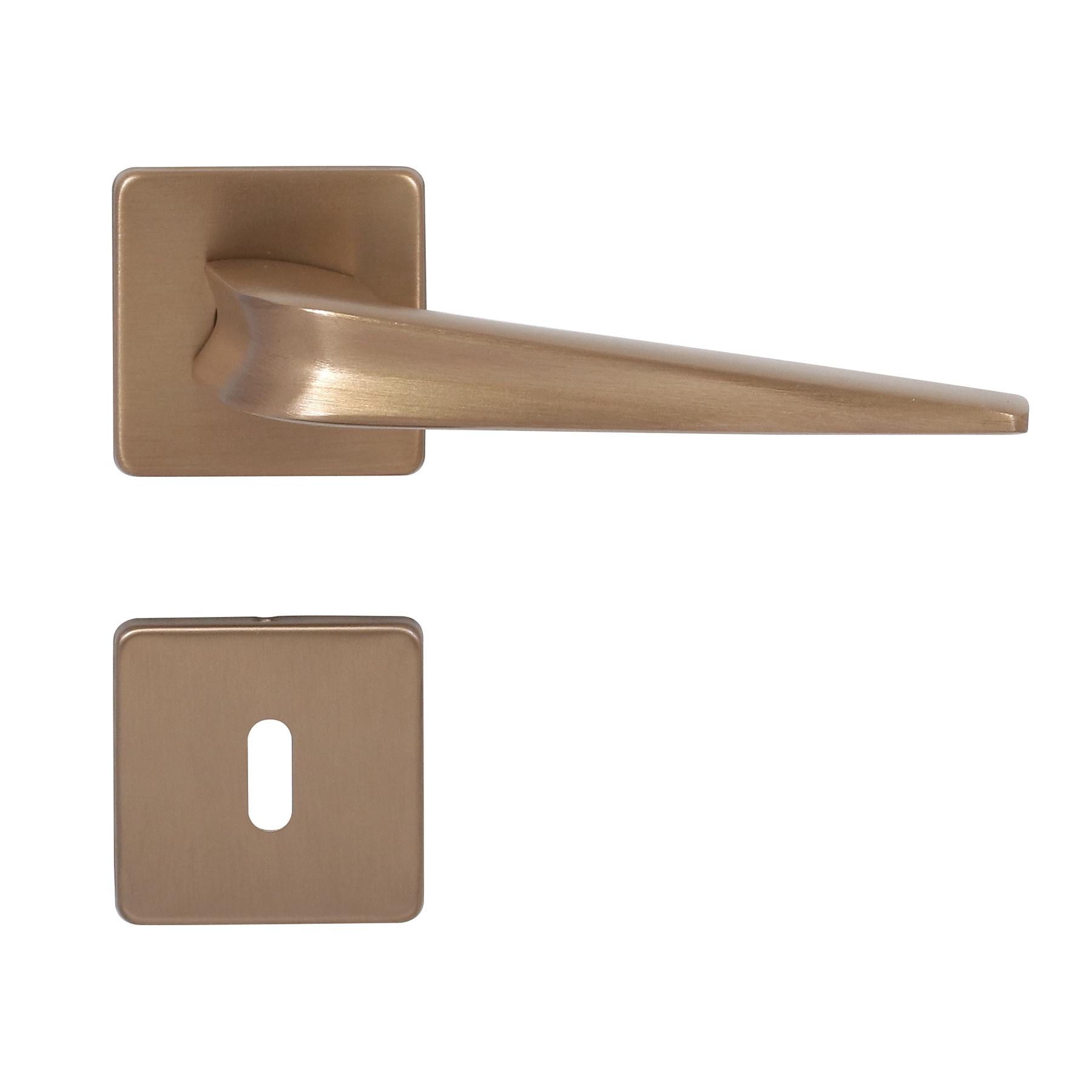 Fechadura Arouca para Porta Interna Escovado 55mm Chave Simples Chevron