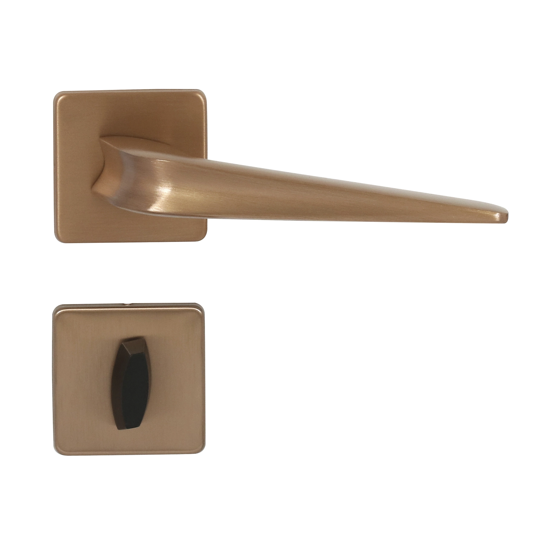 Fechadura Arouca para Porta do Banheiro Escovado 55mm Chave Simples Chevron