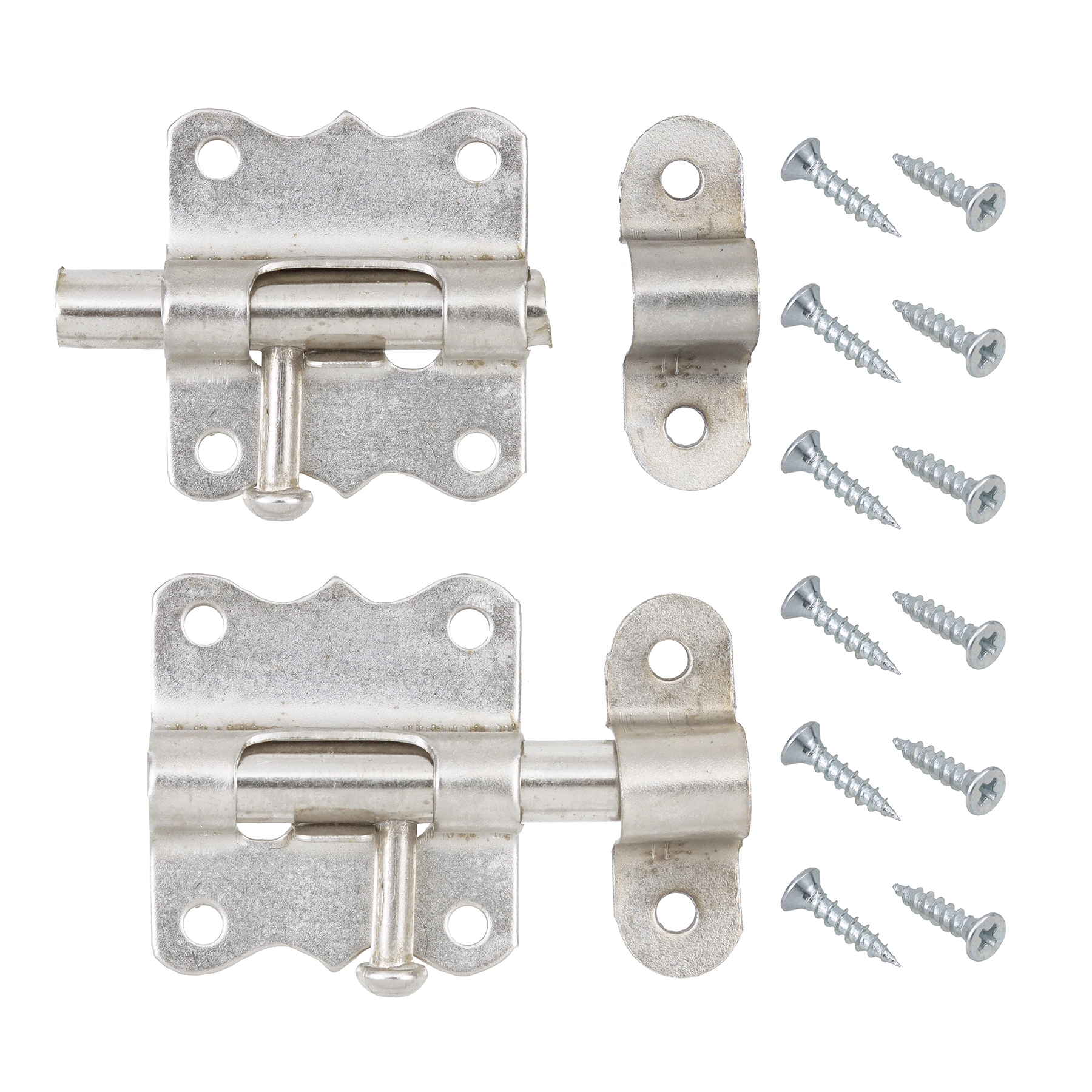 Trinco para Porta Aço 38mm Niquelado Ferrolho Redondo Arouca