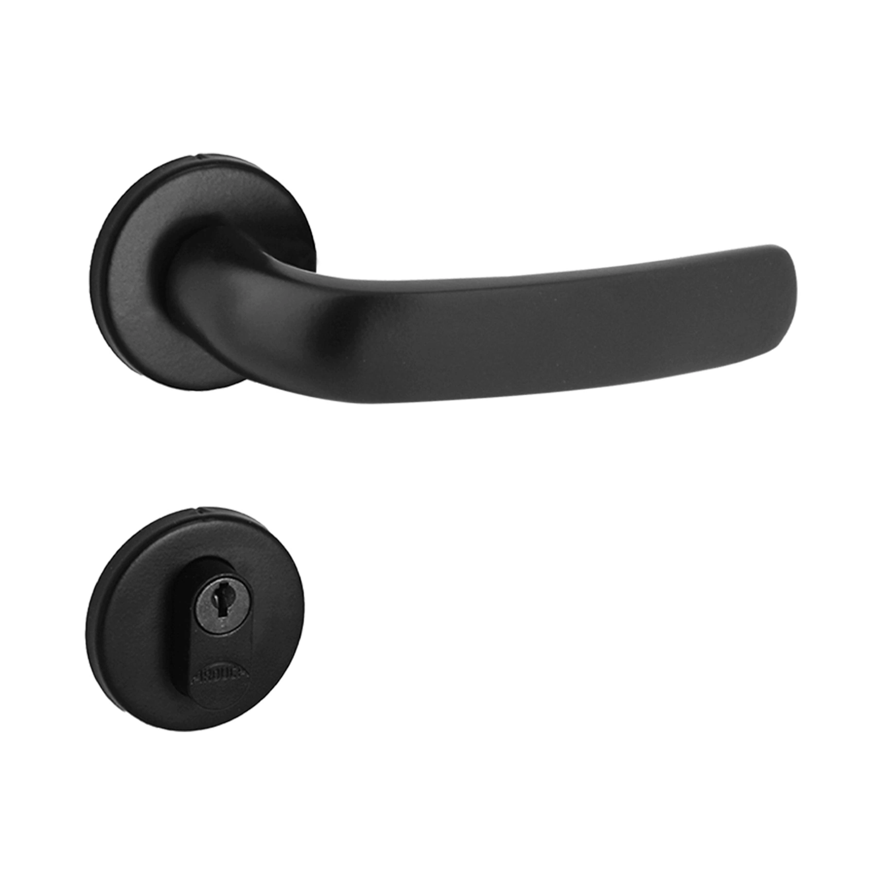 Fechadura para Porta de Entrada Arouca Idea Preto 40mm Aço Inox Chave Simples