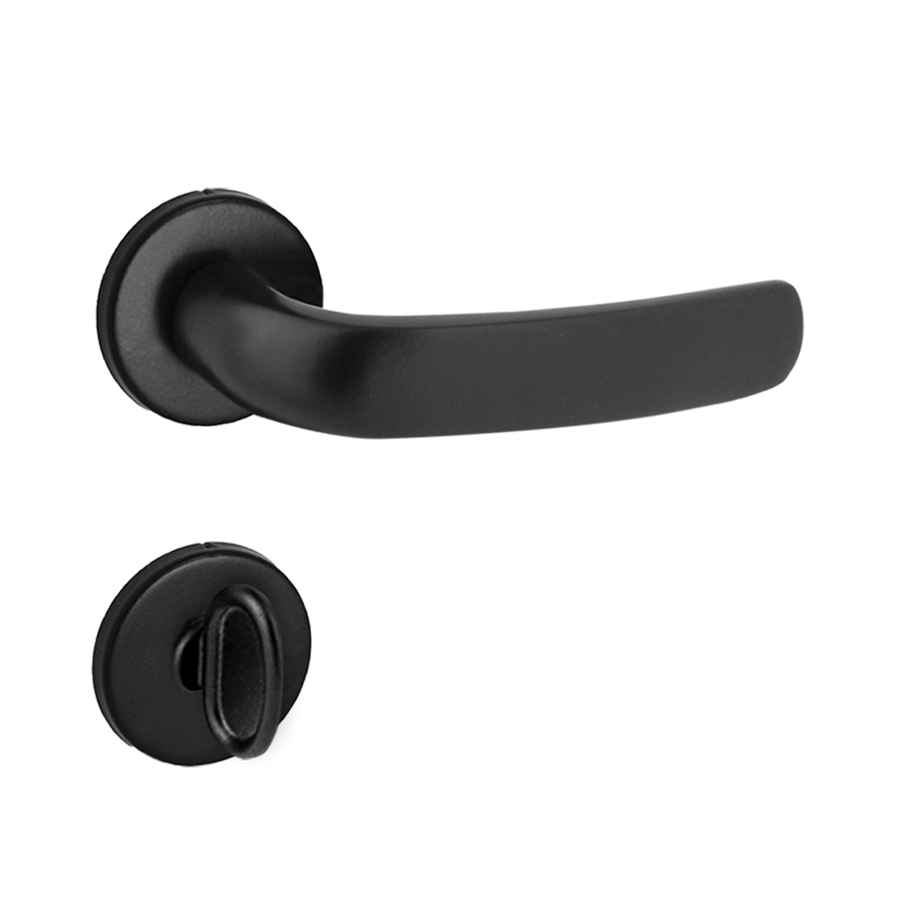 Fechadura para Porta do Banheiro Arouca Idea Preto 40mm Aço Inox Chave Simples