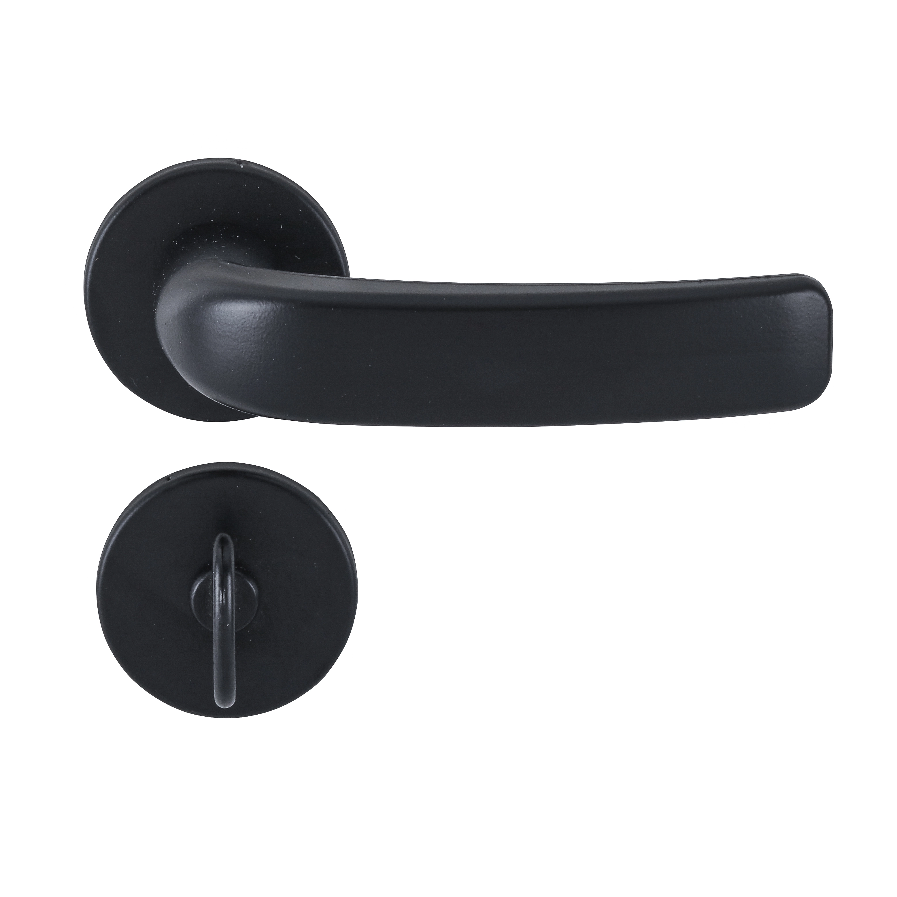Fechadura para Porta do Banheiro Arouca Landau Preto 40mm Aço Inox Chave Simples