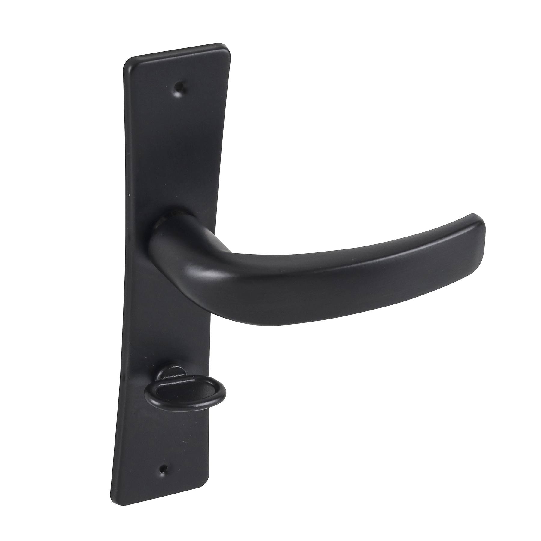 Fechadura Arouca para Porta do Banheiro Preto 40mm Chave Simples Landau