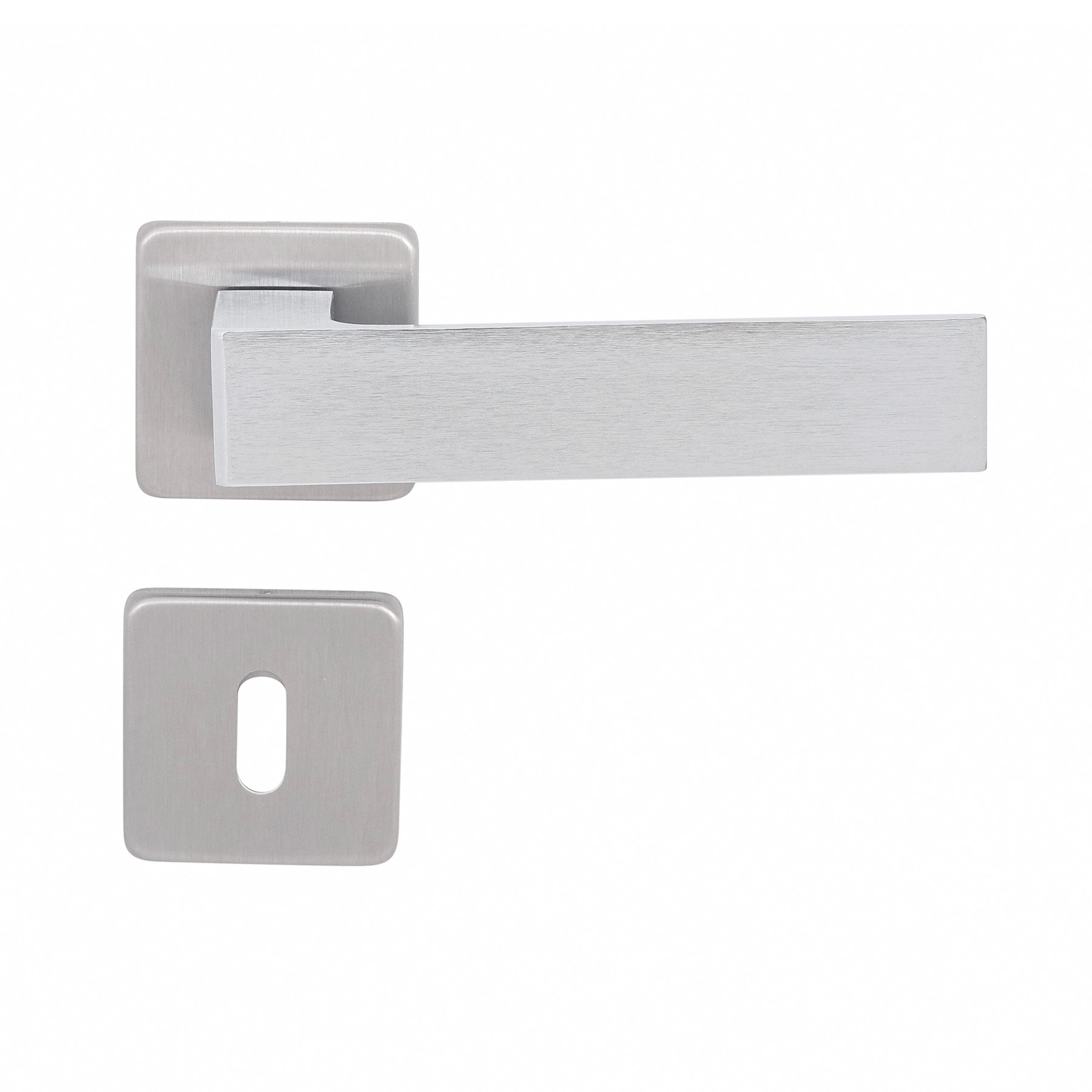 Fechadura para Porta Interna Arouca Chess Acetinado 40mm Aço Inox Chave Simples