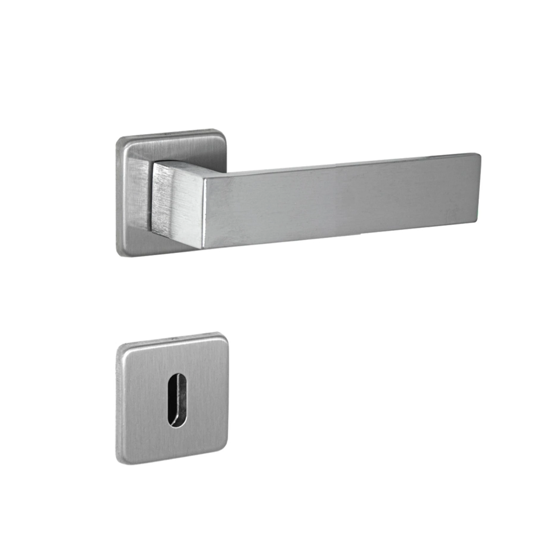 Fechadura para Porta Interna Arouca Chess Escovado 55mm Aço Inox Chave Simples