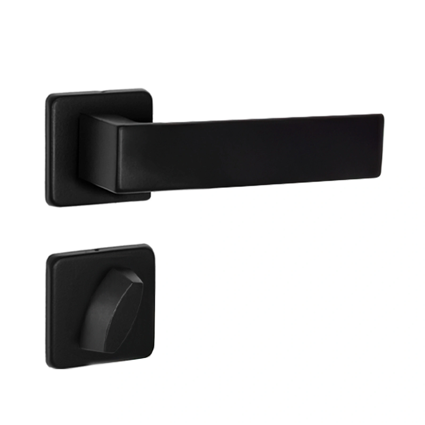 Fechadura para Porta do Banheiro Arouca CHESS Preto 40mm Aço Inox Chave Simples