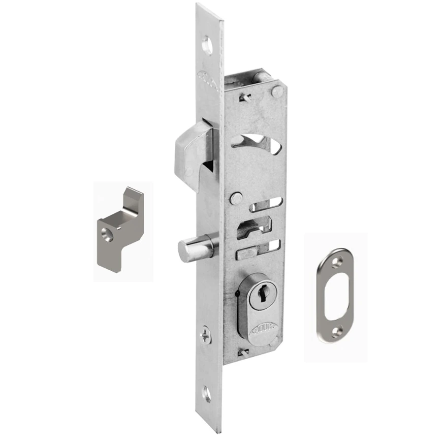 Fechadura Perfil Externa 6915a Porta De Correr Bico De Papagaio Inox Polido Arouca