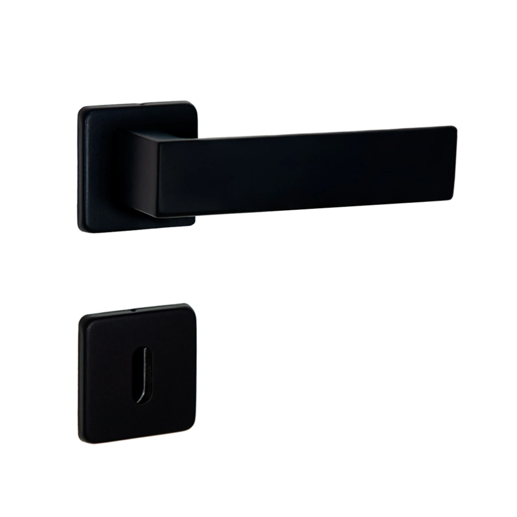 Fechadura para Porta Interna Arouca Chess Preto 55mm Aço Inox Chave Simples