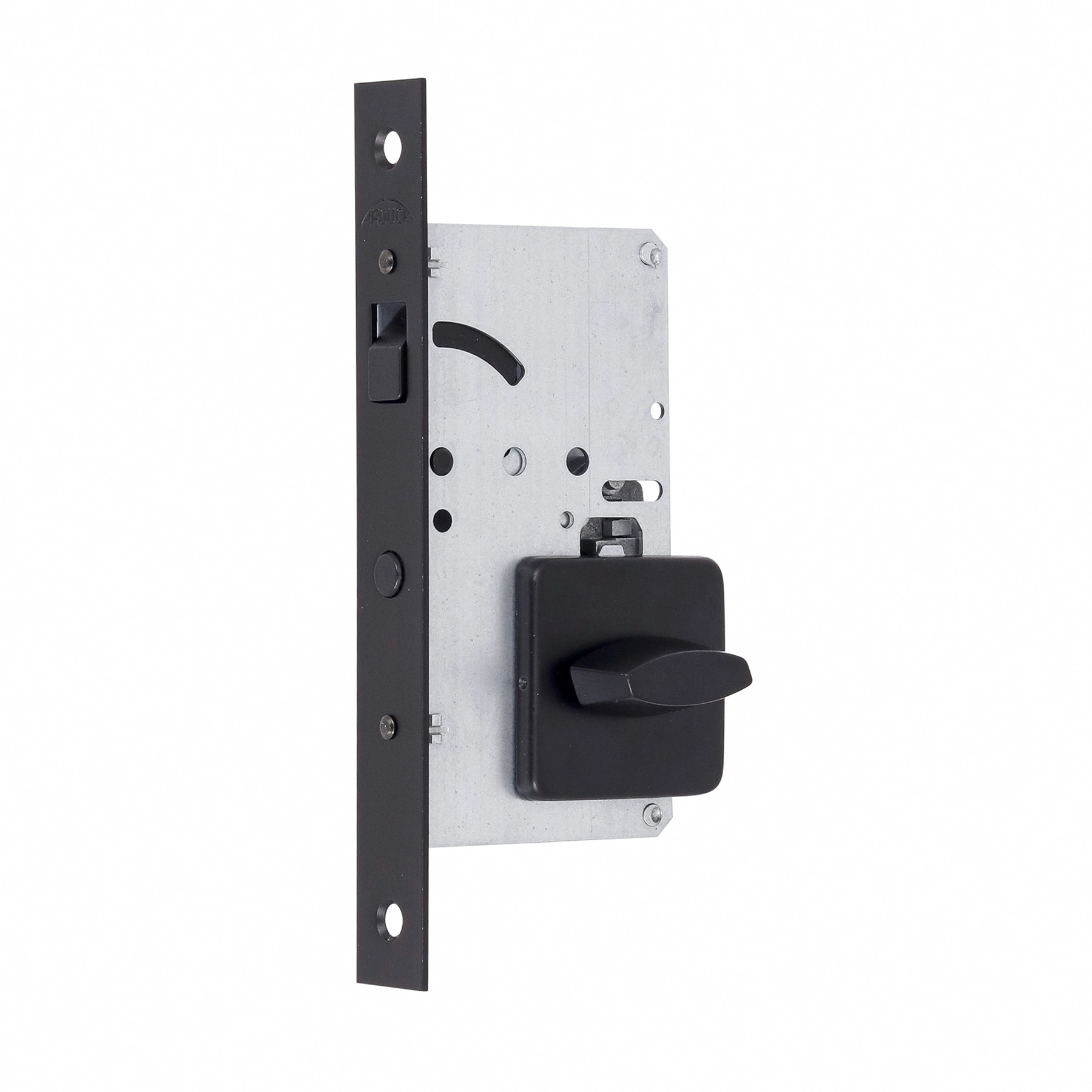 Fechadura Bico de Papagaio para Porta de Correr Arouca 6545/080 Preto 45mm Aço Chave Simples