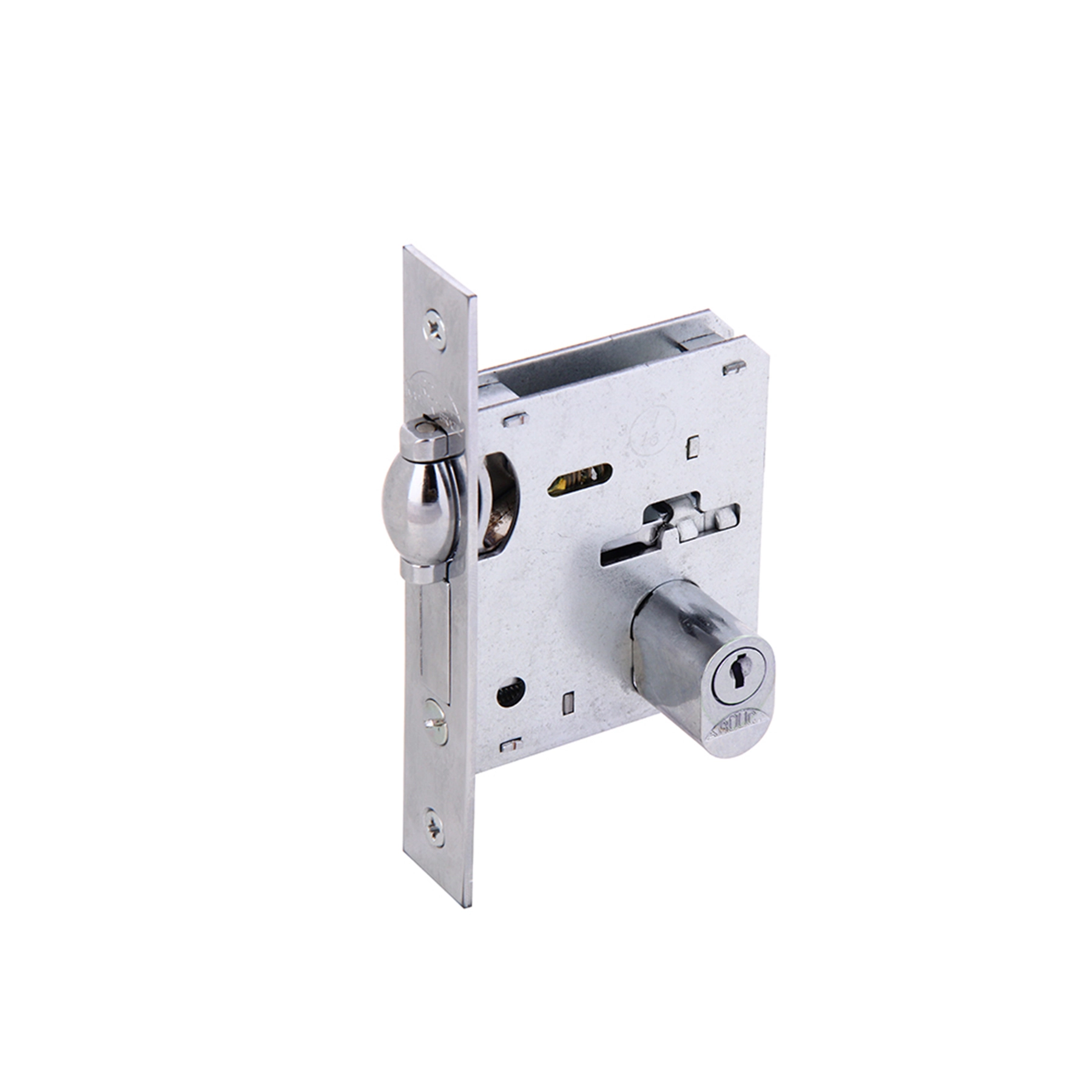 Fechadura Trinco Rolete para Porta Pivotante Arouca BL4110/45/086TRIP Cromado 45mm Aço Inox Chave Simples