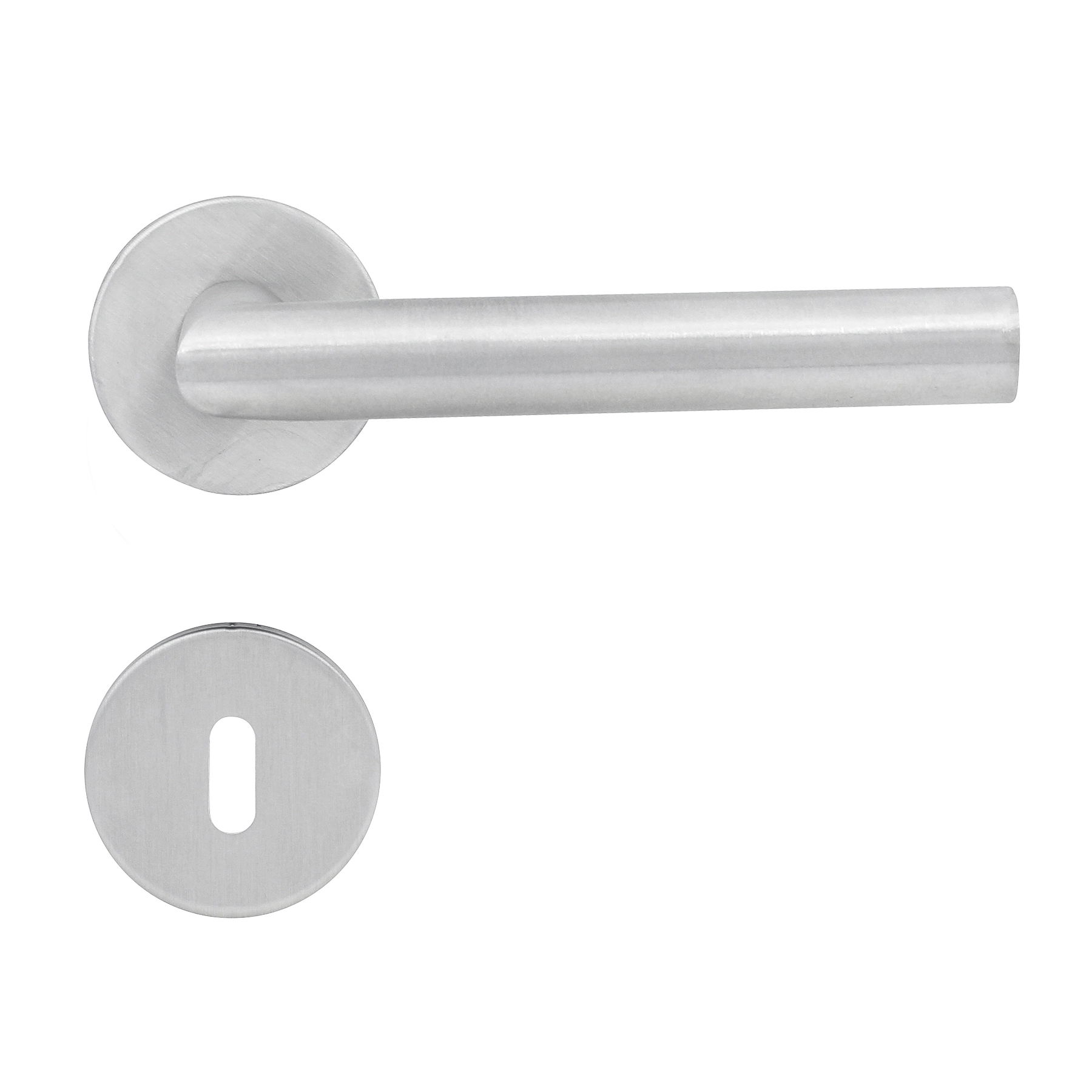 Fechadura para Porta Interna Arouca Elle Escovado 55mm Aço Inox Chave Simples