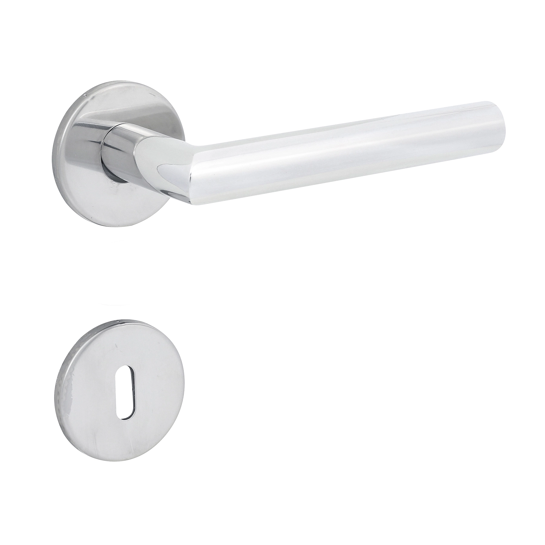Fechadura para Porta Interna Arouca Elle Cromado 55mm Aço Inox Chave Simples