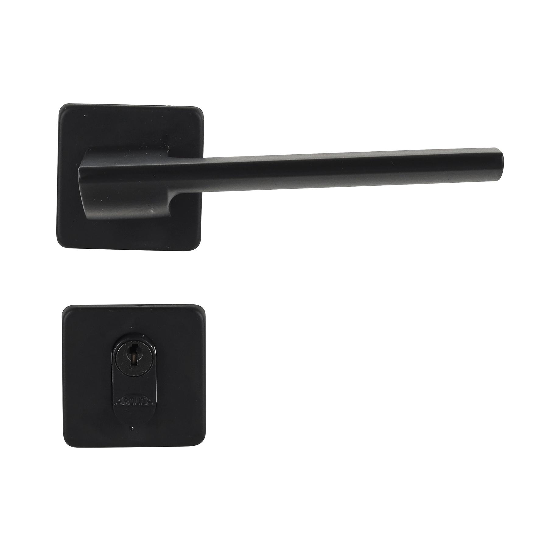 Fechadura para Porta de Entrada Arouca Sofia Preto 55mm Aço Inox Chave Simples
