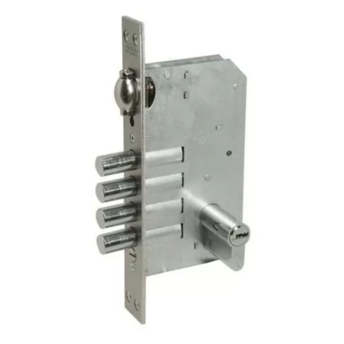 Fechadura Rolete Tr Super Segurança 4 Pinos E Cilindro Multiponto Inox Escovado 4410/098/60tr-ie Aro