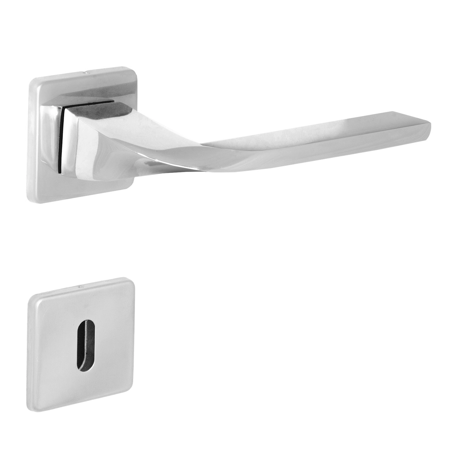 Fechadura para Porta de Correr Arouca 4080595/55 Cromado 55mm Aço Chave Simples