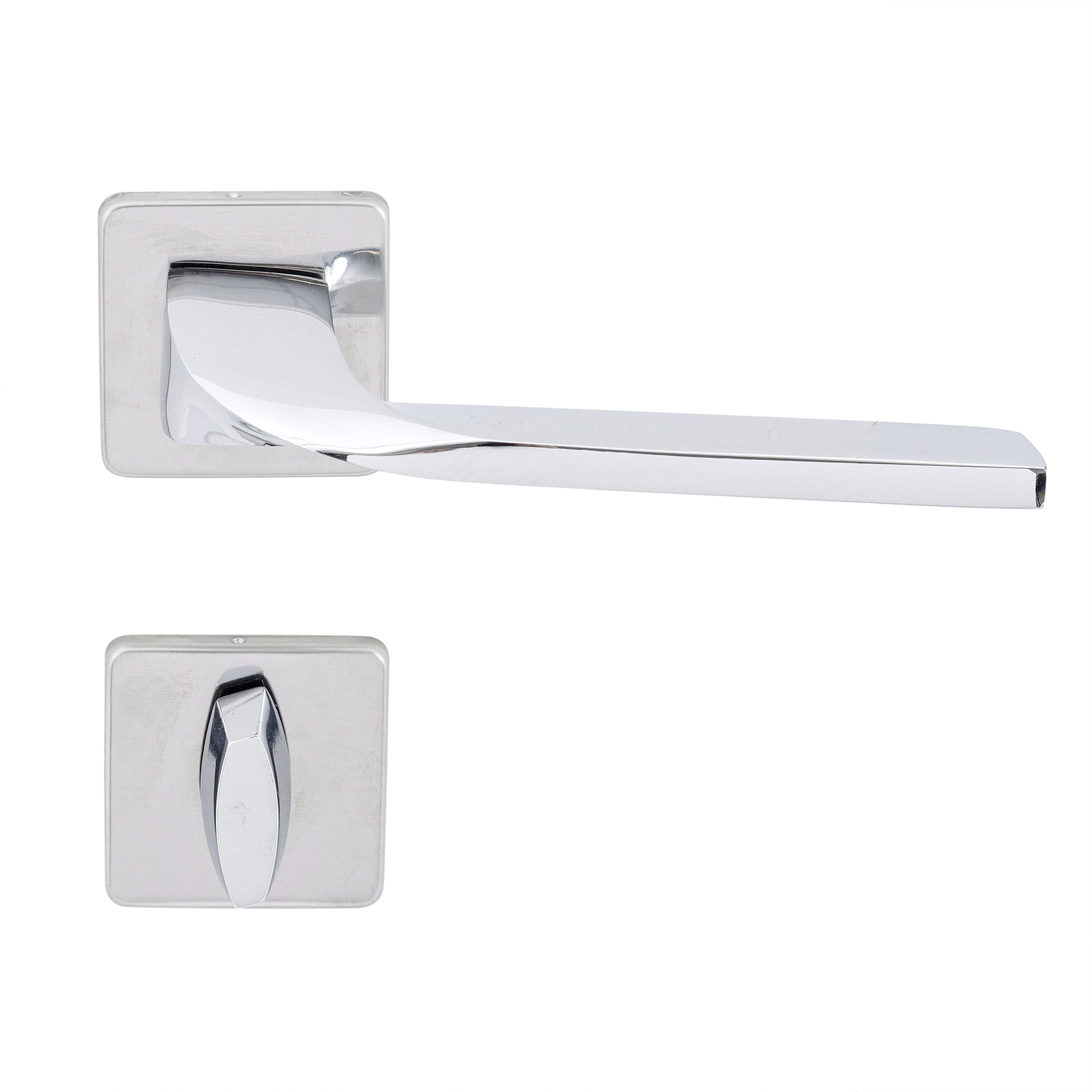 Fechadura para Porta do Banheiro Arouca 5080595/55 Cromado 55mm Aço Chave Simples