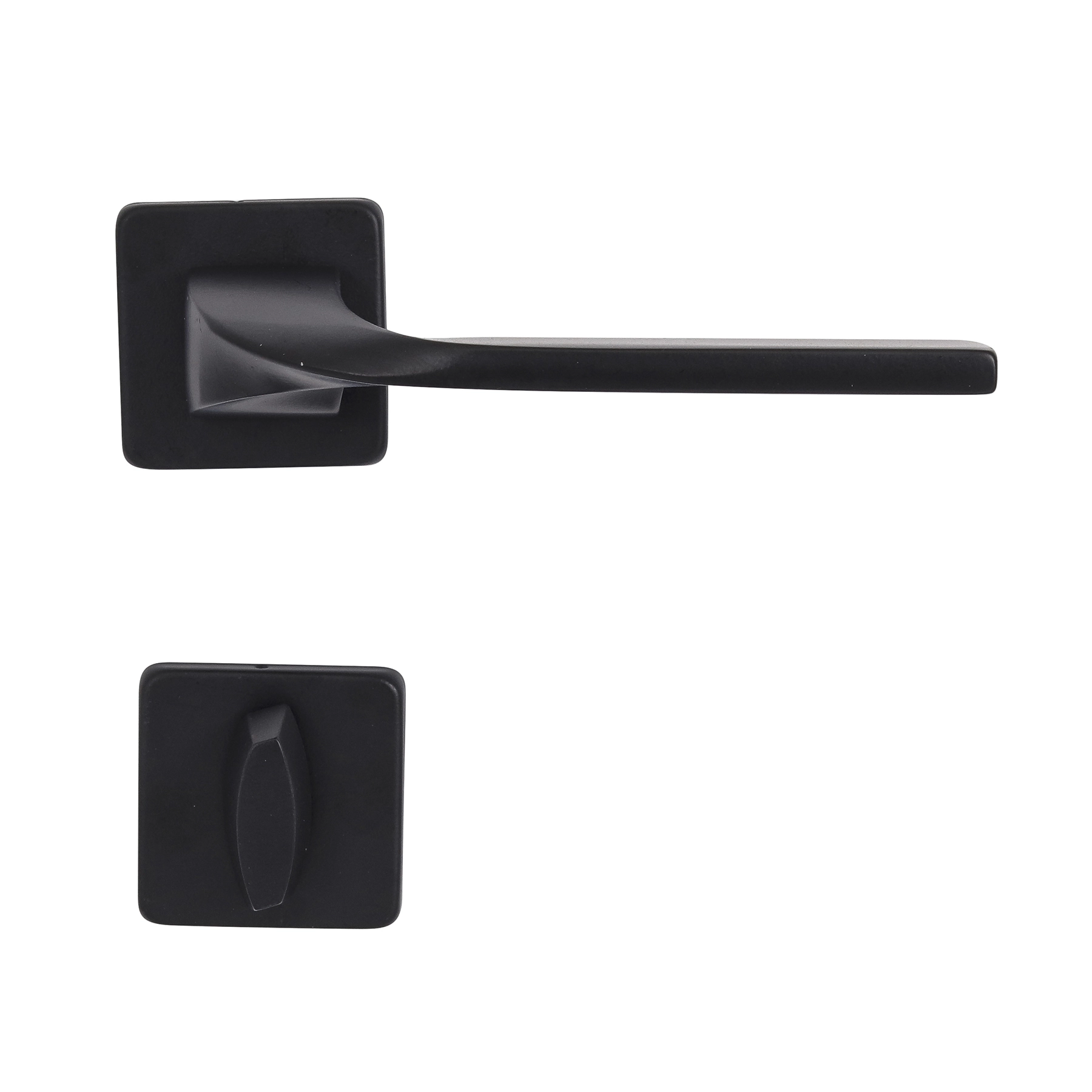 Fechadura para Porta do Banheiro Arouca 10.80.27-Z Preto 55mm Aço Chave Simples