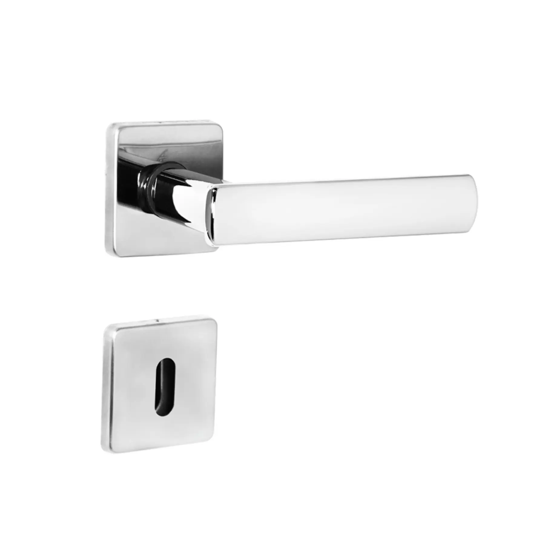 Fechadura para Porta Interna Arouca Dama Cromado 40mm Aço Inox Chave Simples
