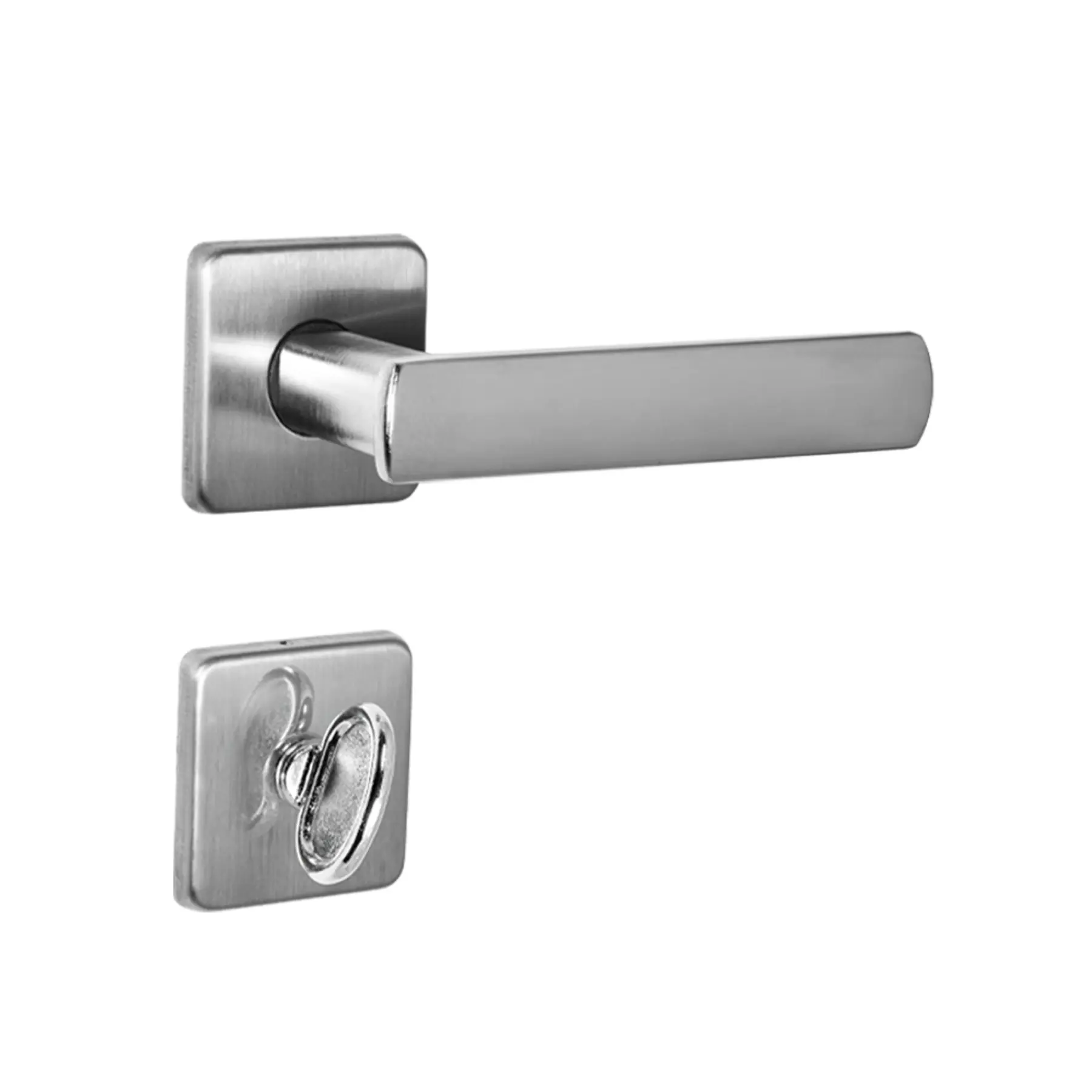 Fechadura para Porta do Banheiro Arouca Dama Escovado 40mm Aço Inox Chave Simples