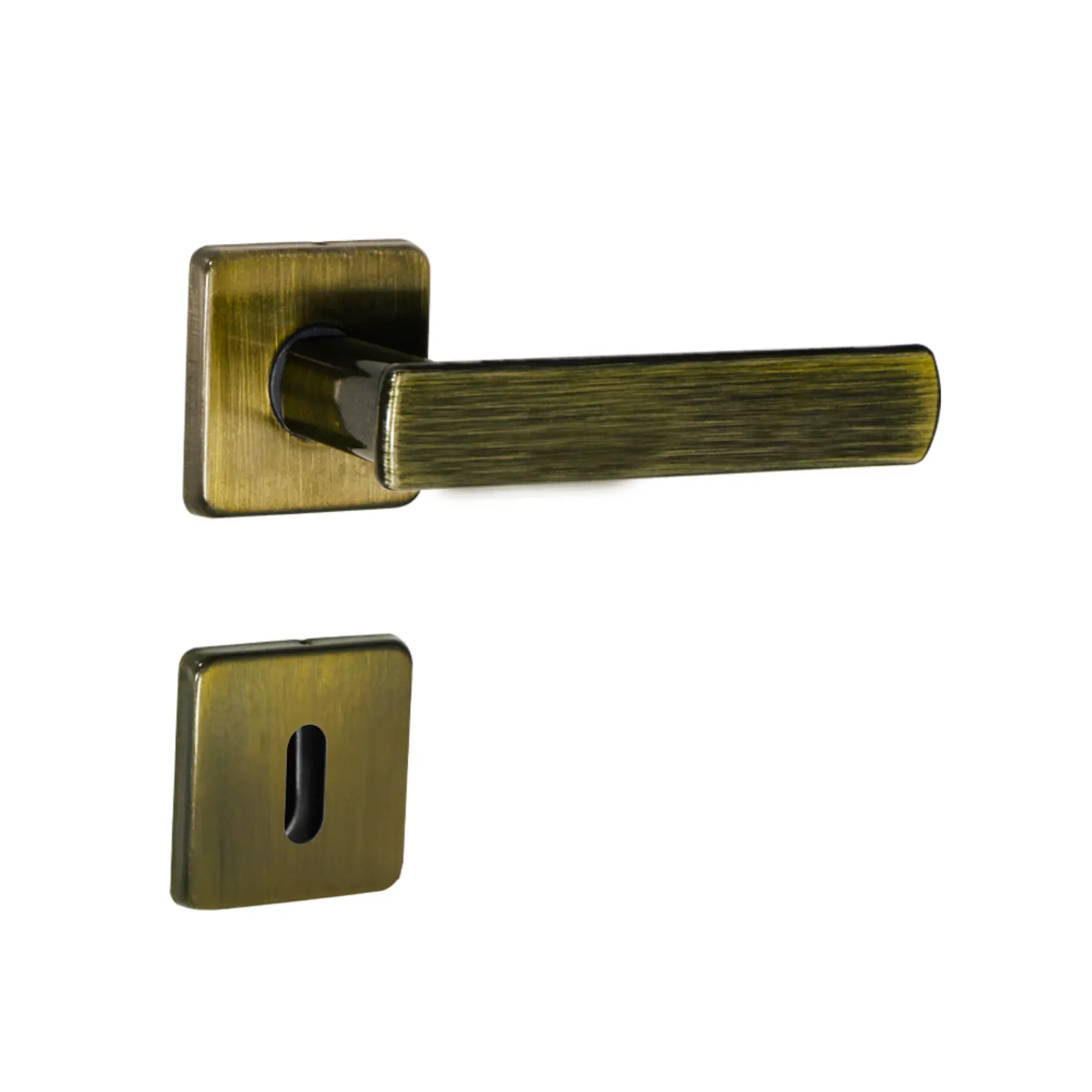 Fechadura para Porta Interna Arouca Dama Antique (Oxidado) 40mm Aço Inox Chave Simples
