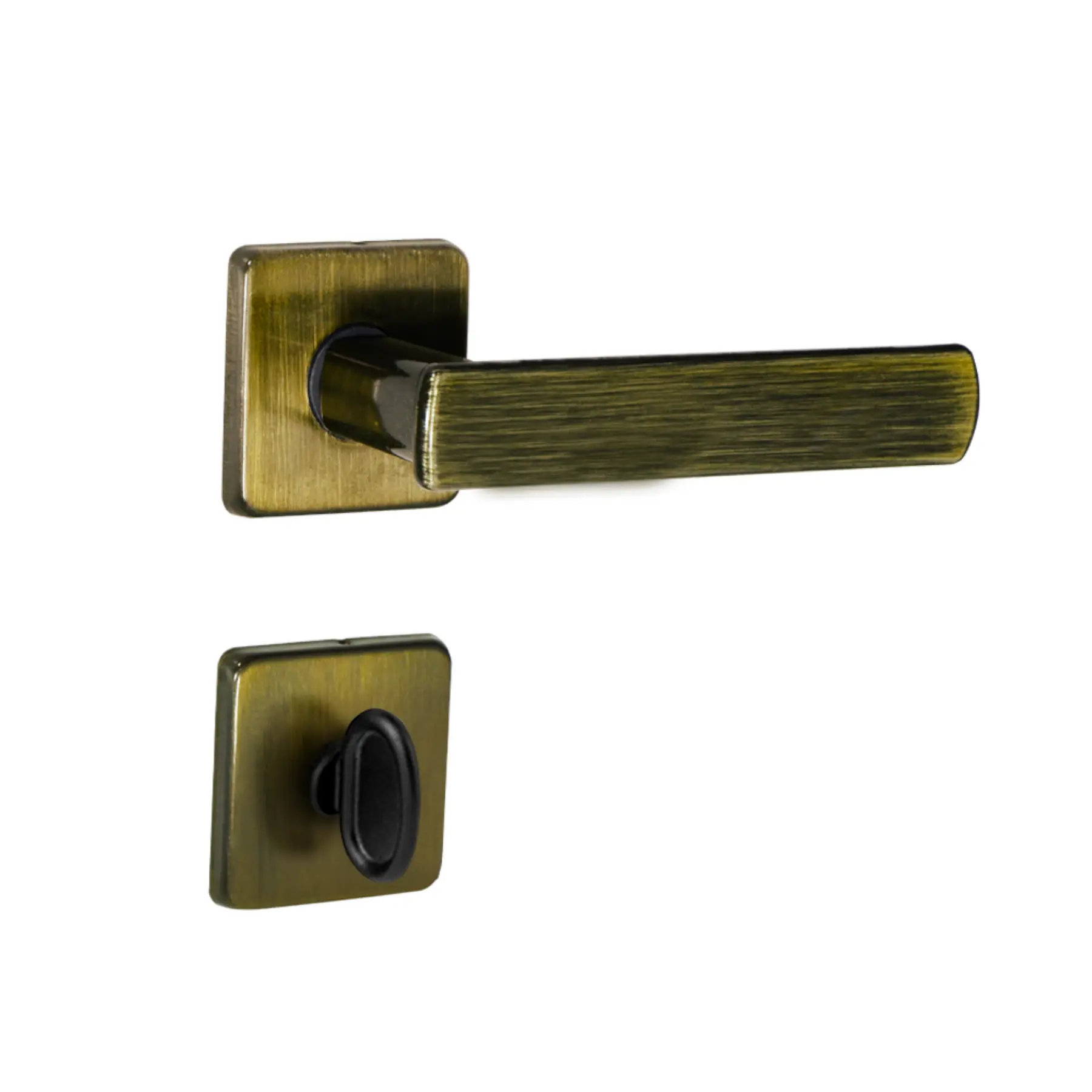 Fechadura para Porta do Banheiro Arouca Dama Antique (Oxidado) 40mm Aço Inox Chave Simples