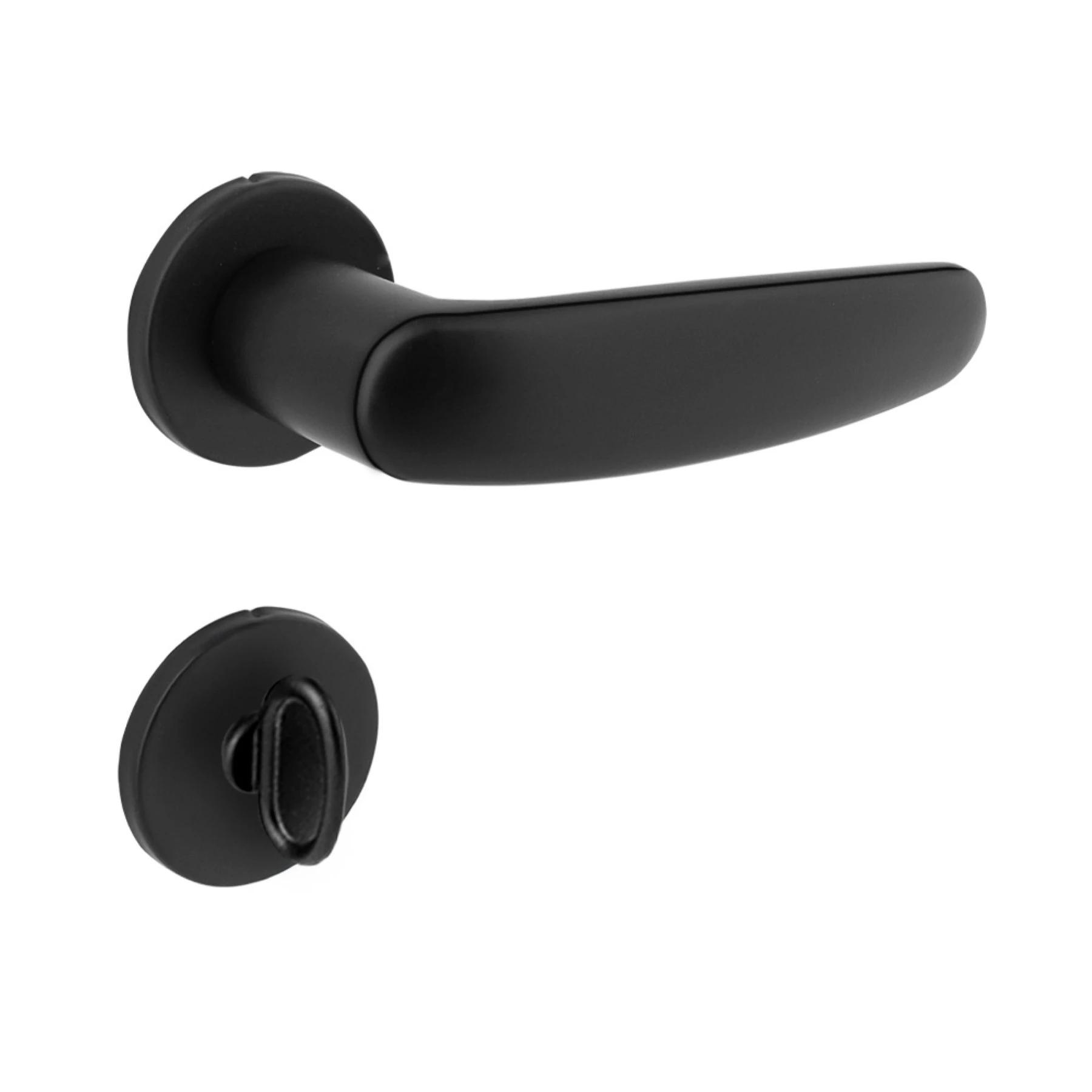 Fechadura para Porta do Banheiro Arouca Polo Z Preto 55mm Aço Inox Chave Simples