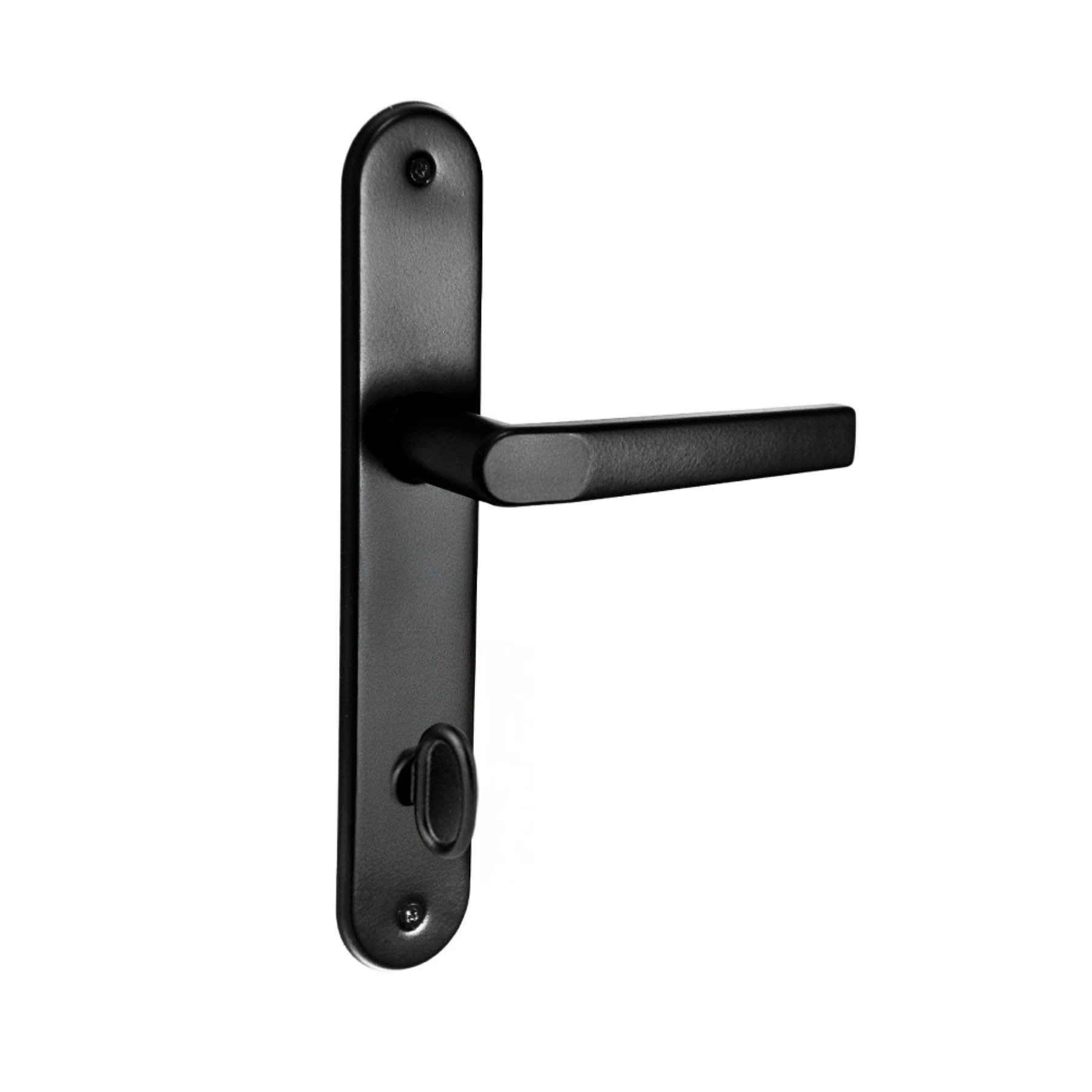 Fechadura para Porta do Banheiro Arouca Mobi Preto 40mm Aço Inox Chave Simples