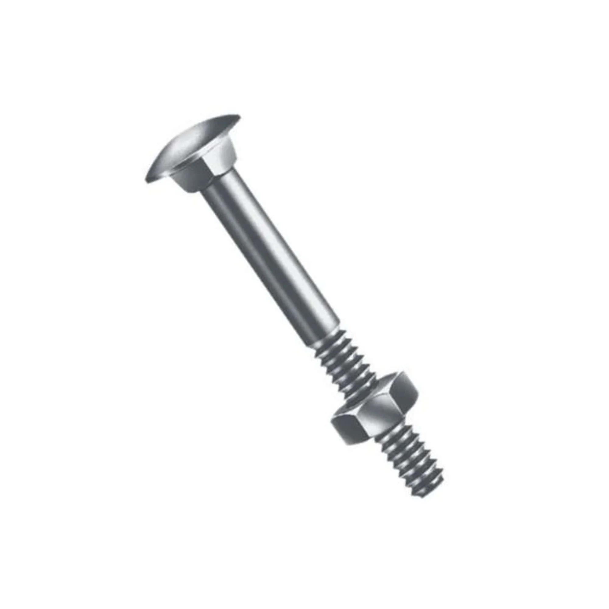 Parafuso Frances Jomarca Unc Com Porca 3/8x6 Zincado - Embalagem Com 50 Unidades