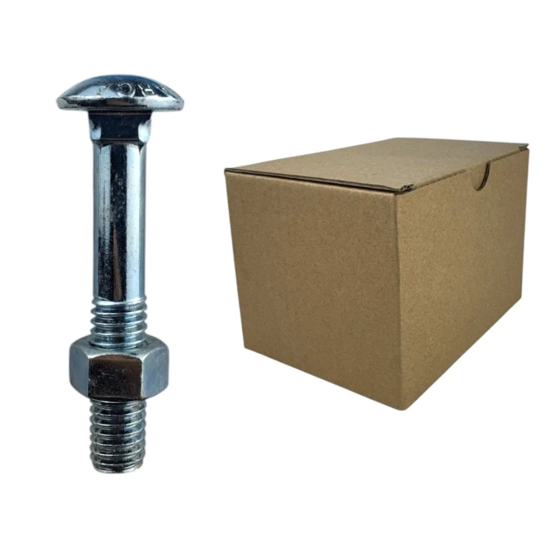 Parafuso Francês Galvanizado Com Porca - 1/2x3 (caixa Com 50 Peças) Stein