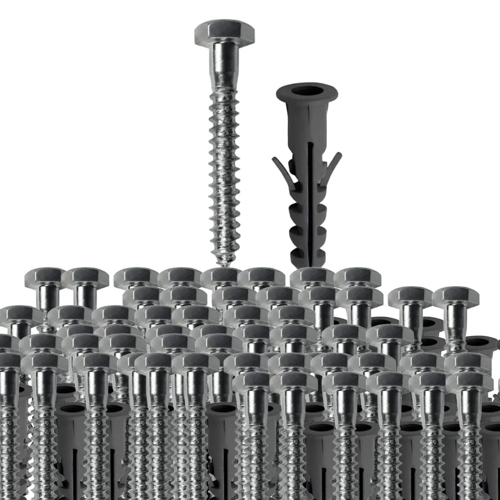 Kit 50 Parafuso Sexta Soberba 5/16x60 Bucha 12